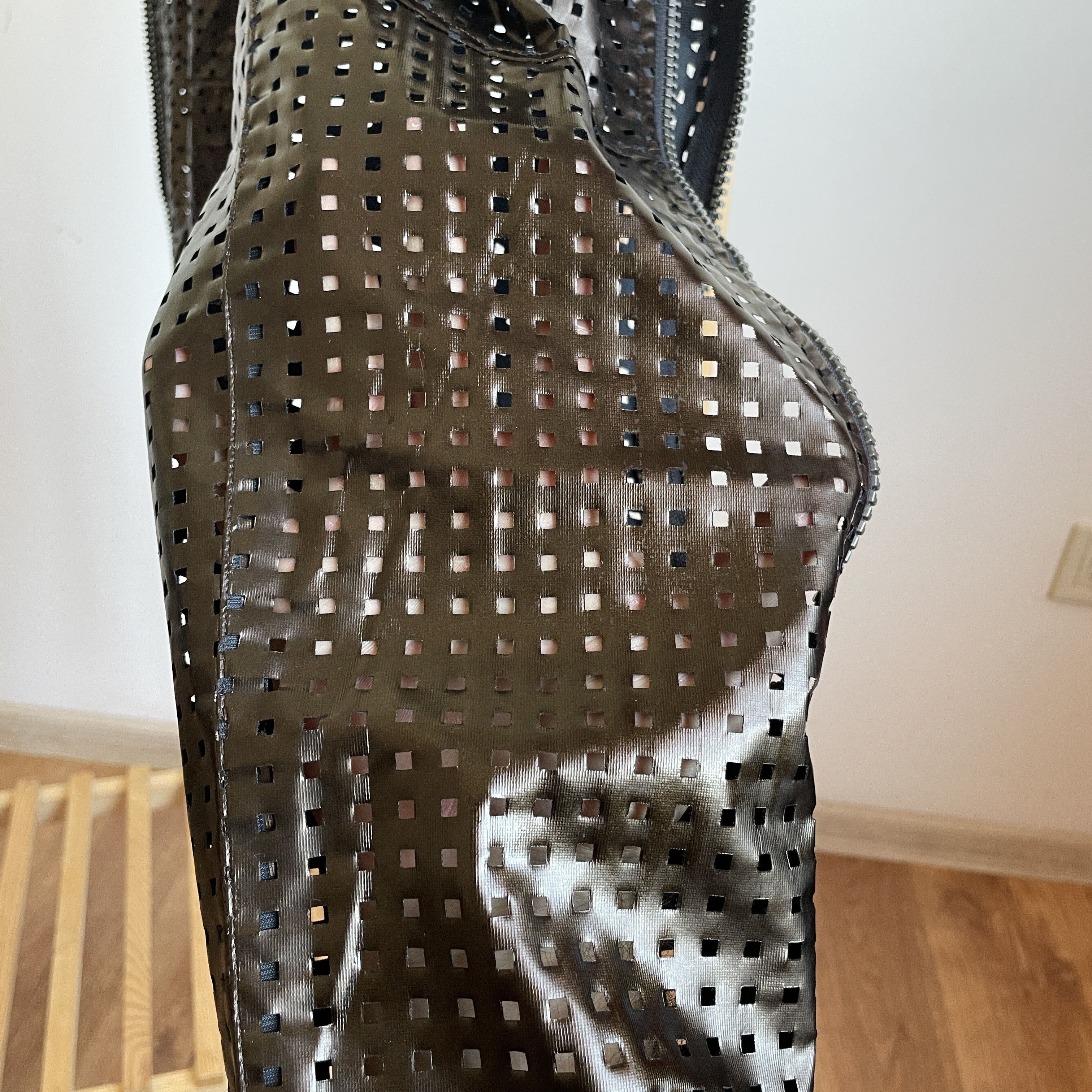 Issey Miyake Issey Miyake S/S 1996 Womens Vinyl Perforated Zip Pants Size 30" / US 8 / IT 44 - 13 Thumbnail