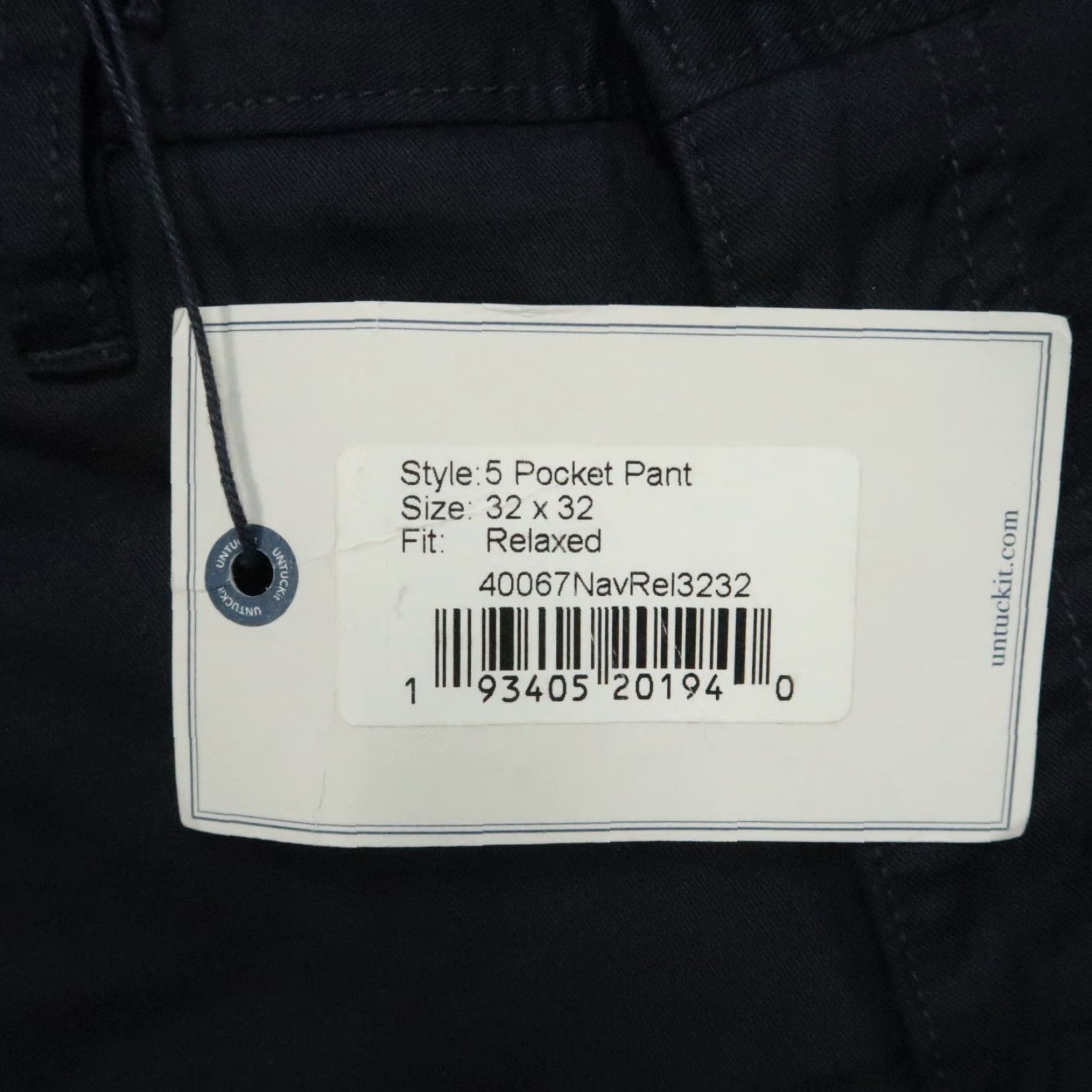UNTUCKit VINTAGE Untuckit Pants Men 32x32 Blue 5 Pocket Chino Relaxed Straight NWT Size US 32 / EU 48 - 4 Thumbnail