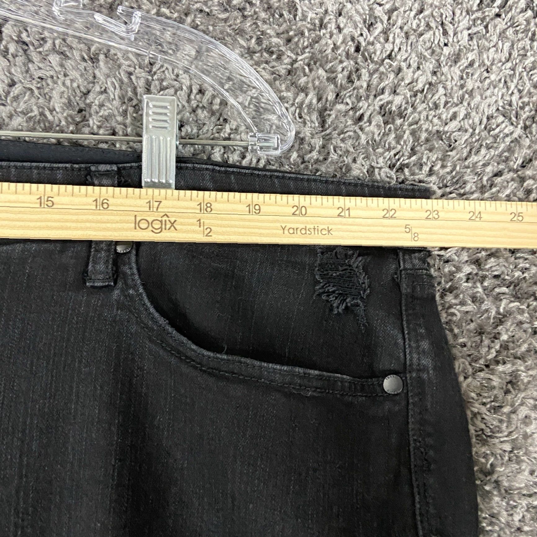 Torrid Torrid Sky High Skinny Premium Stretch Distress Jeans Women 24S Black Womens Size 42" / US 20 - 6 Thumbnail