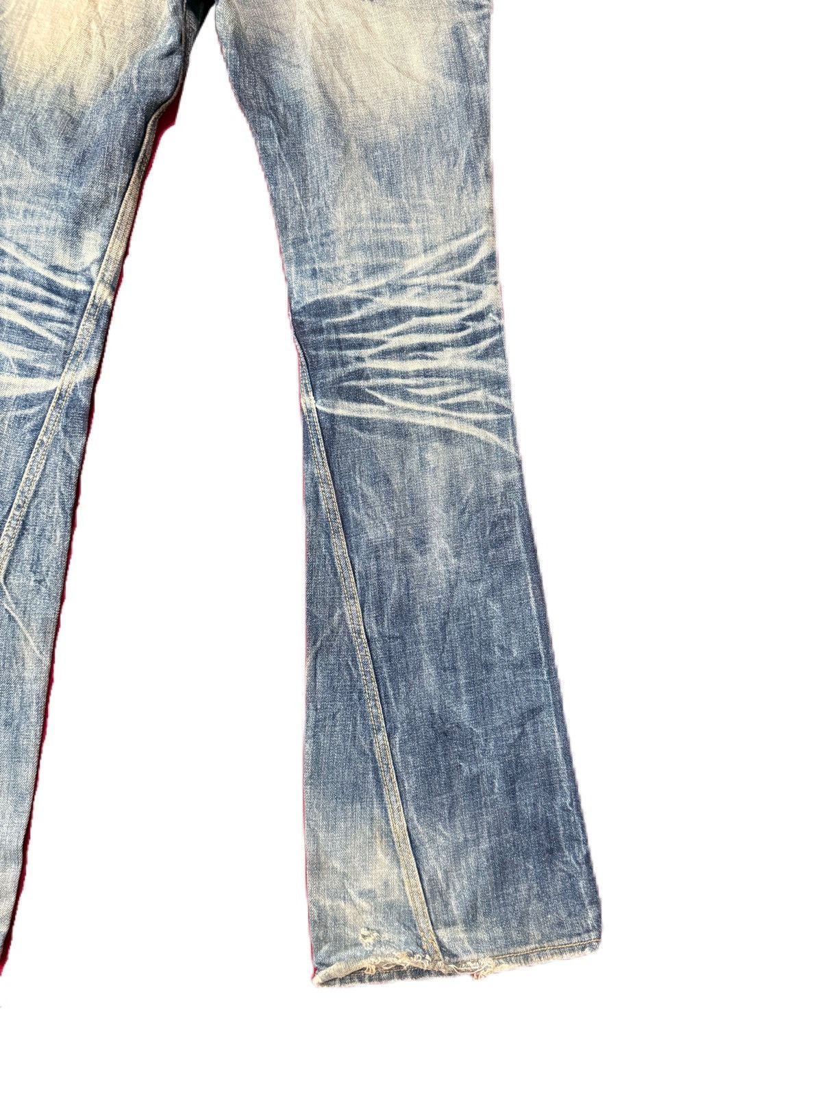 If Six Was Nine Japanese Brand Super Flare Distress Ripped Denim Canva Rare Size US 28 / EU 44 - 7 Thumbnail