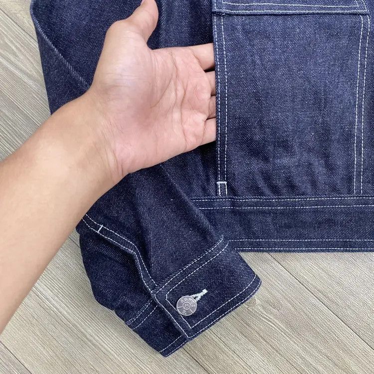 agnes b. Vintage Agnes B Indigo Raw Denim Jacket Size US M / EU 48-50 / 2 - 5 Thumbnail