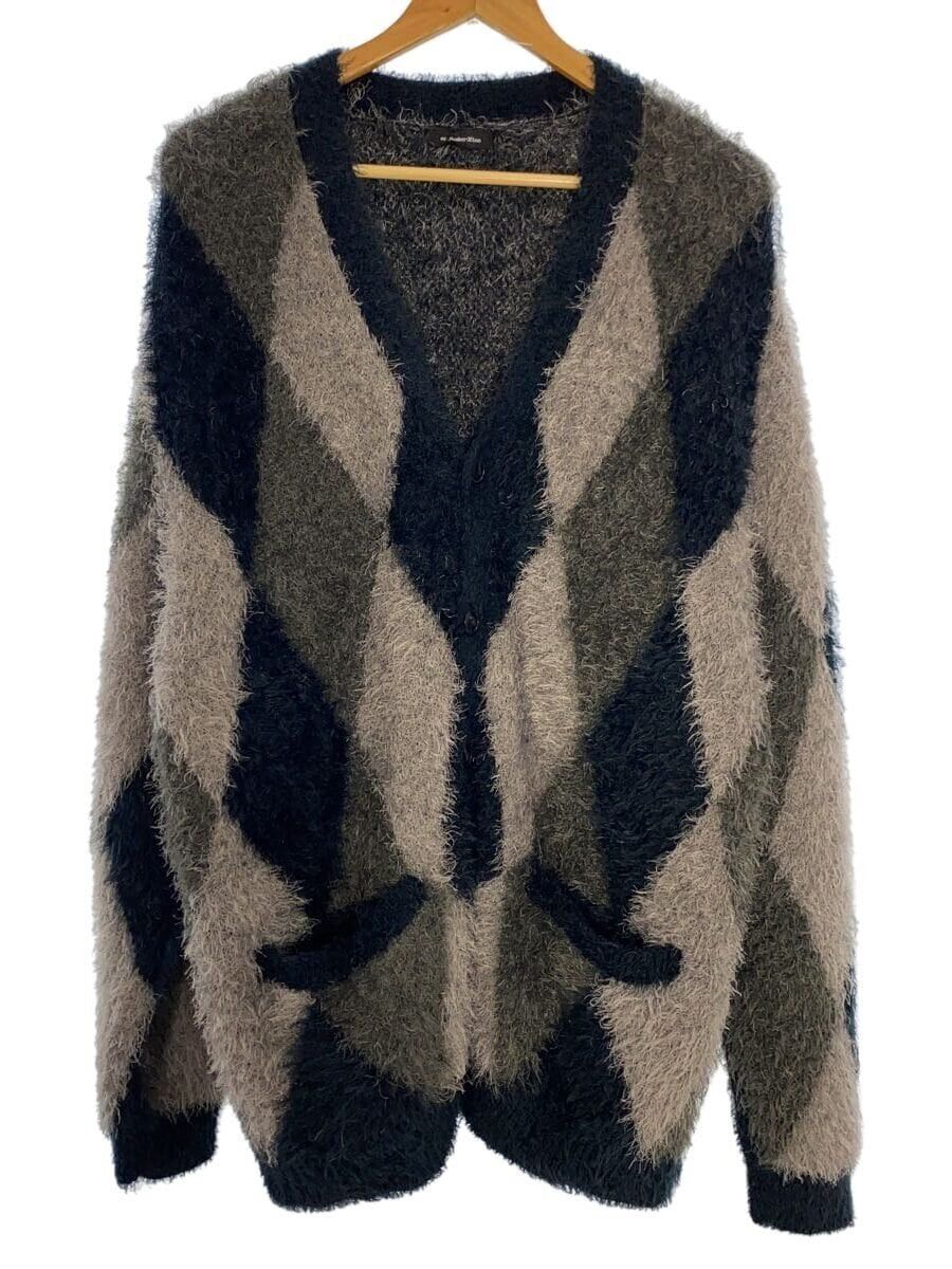 Number (N)ine Argyle Fuzzy Cardigan Size US XL / EU 56 / 4 - 1 Thumbnail