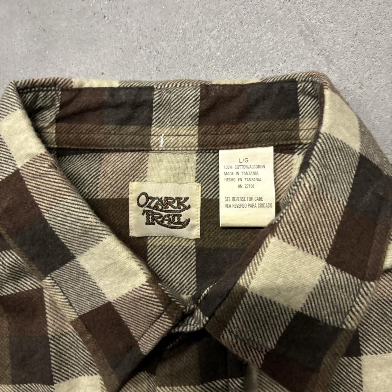 Japanese Brand × Vintage Crazy Vintage Y2K/2000s Grunge Brown Checkered Skater Style Fall Essential Flannel Shirt! Size US L / EU 52-54 / 3 - 4 Thumbnail