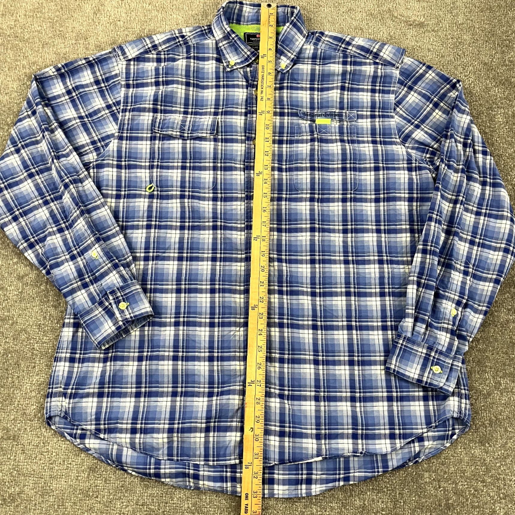 Vineyard Vines VINEYARD VINES Harbor Shirt Mens Large Plaid Nylon Performance Fishing Vented Shirt Size US L / EU 52-54 / 3 - 4 Thumbnail