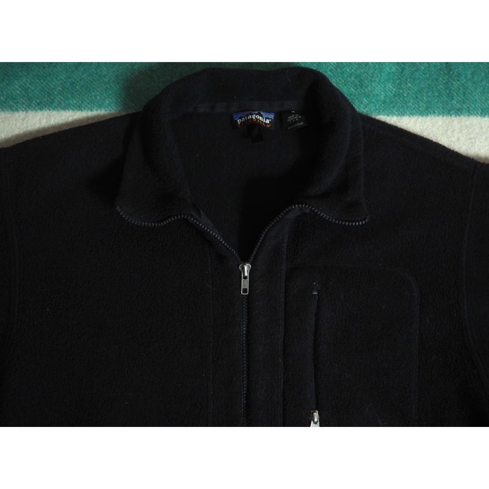 Patagonia VTG Patagonia Synchilla USA 1997 Jacket - Black Fleece Zip Short Outdoor Hiking Mens M Size US M / EU 48-50 / 2 - 3 Thumbnail