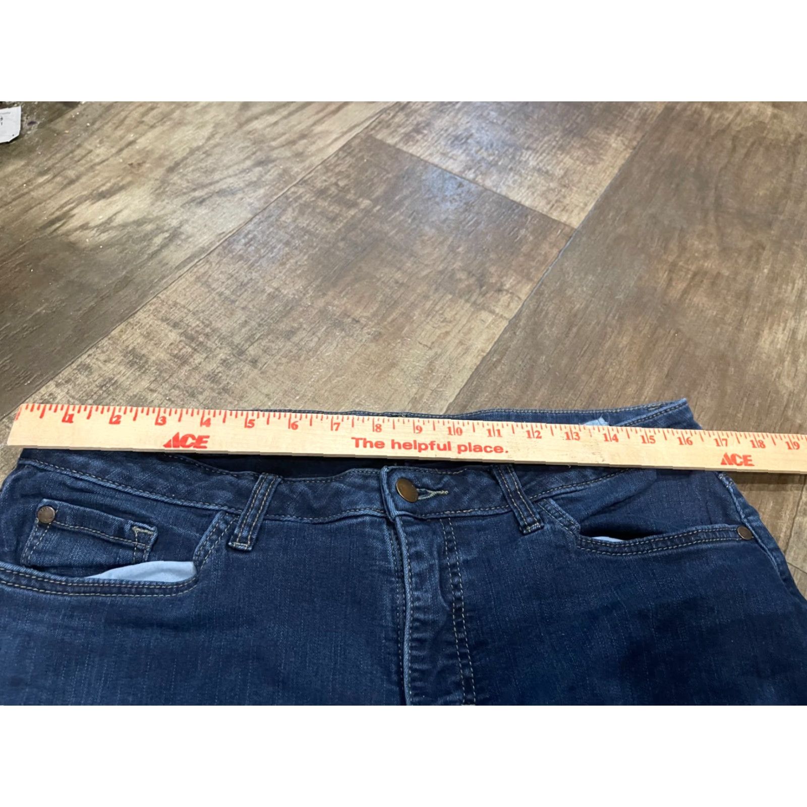 Lee Lee Riders Jeans Womens Size 32 Waist Dark Wash Denim Blue Straight Jeans Women Size 24" / US 00 / IT 34 - 3 Thumbnail