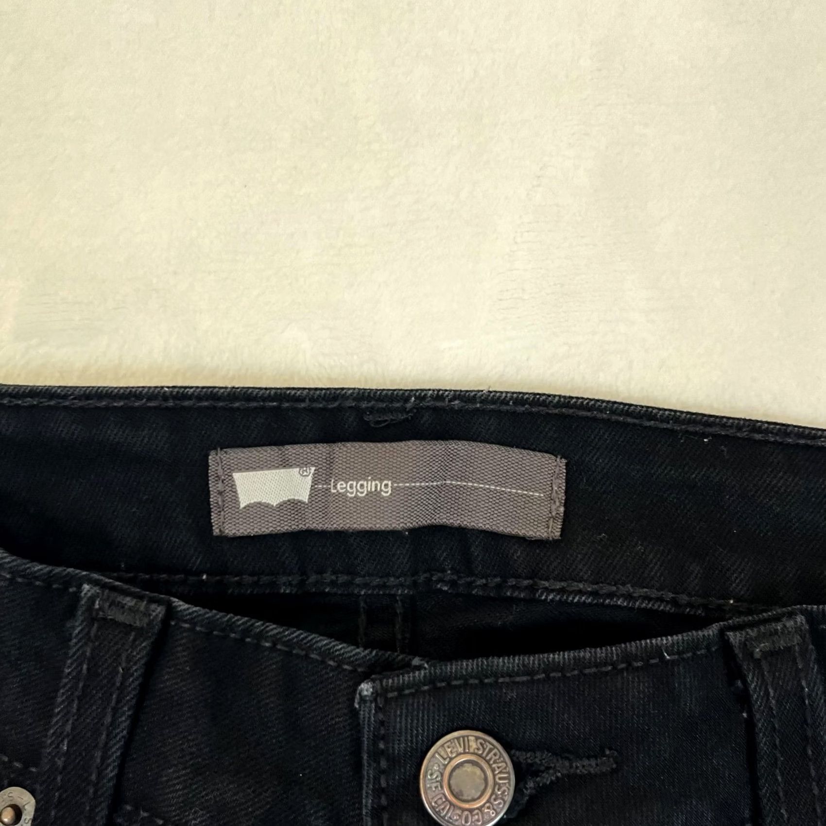 Levi's Levi's Jegging Jeans Womens W29 L30 Black Distressed Stretch Denim Slim Fit Pockets Zip 5-Pocket Size 29" - 6 Thumbnail