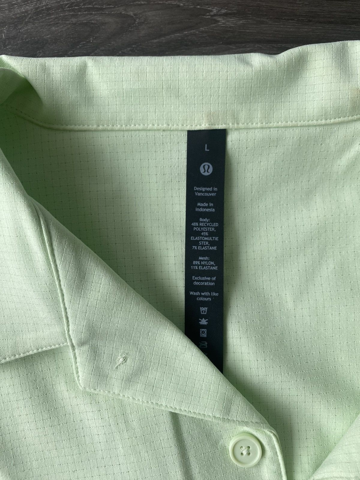 Lululemon Lime Green Camp Collar Lululemon Shirt Size US L / EU 52-54 / 3 - 3 Thumbnail