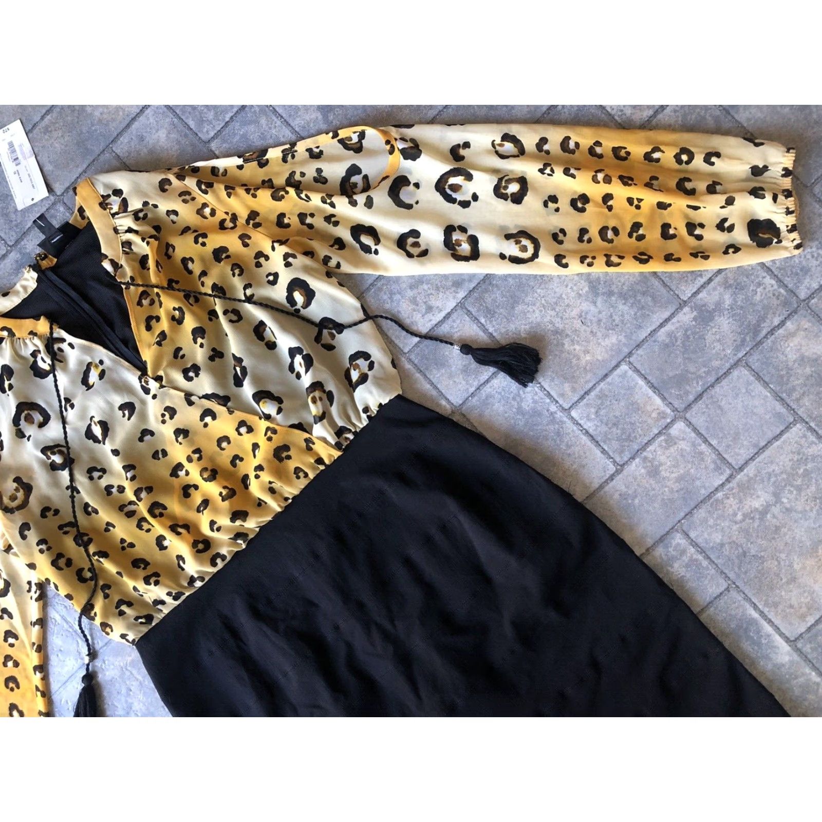 Nicole Miller Nicole Miller Dress NWT Black Animal Print Long Sleeve Knee Length 10 Zip Women's Size L / US 10 / IT 46 - 6 Thumbnail