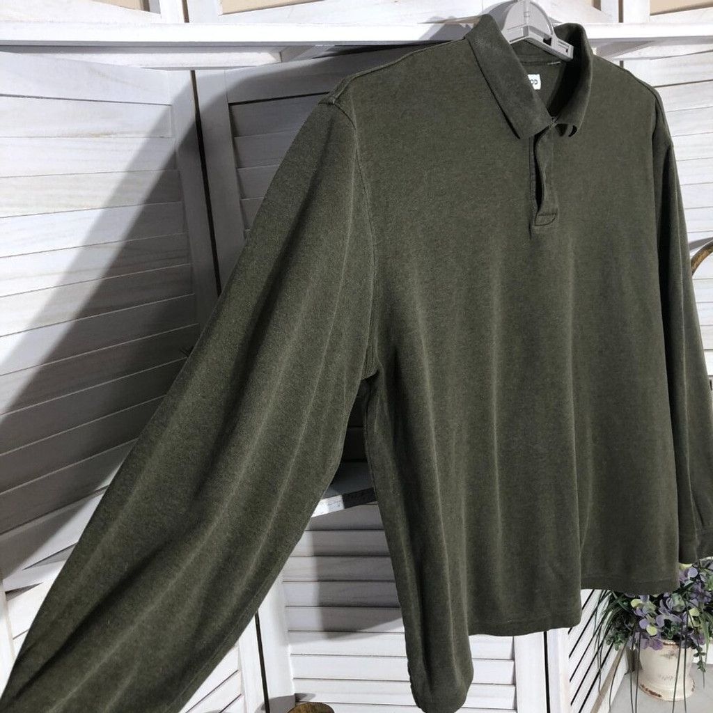 Izod Izod polo golf shirt long sleeves military green cotton 2X Size US XXL / EU 58 / 5 - 3 Thumbnail