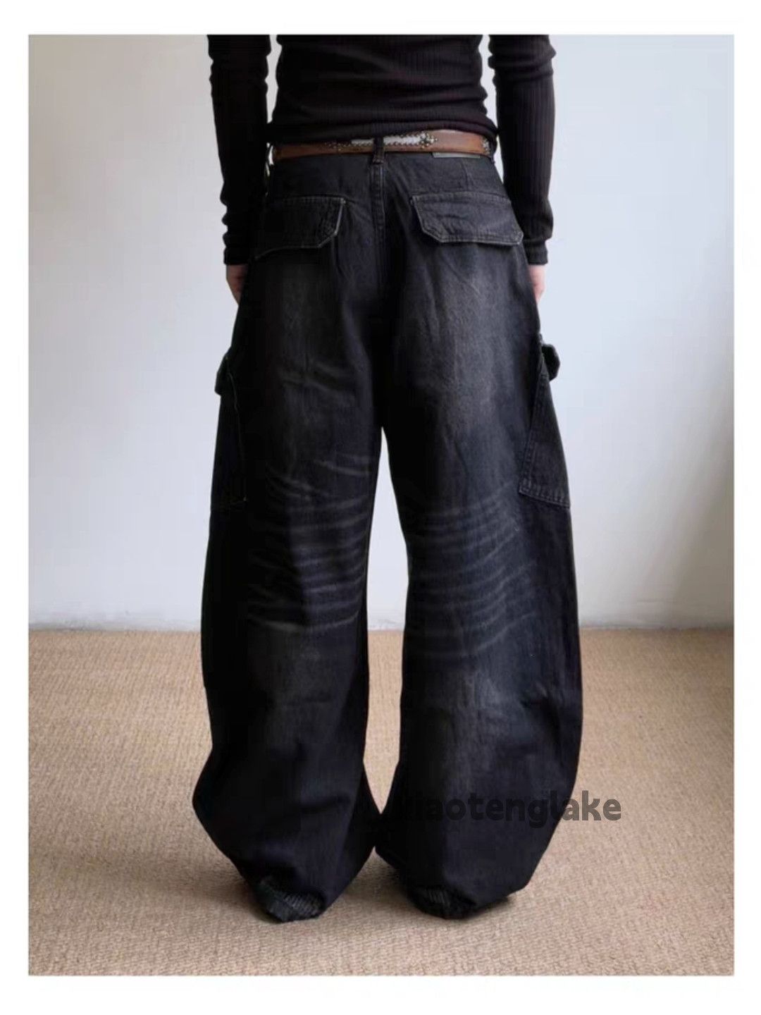 Jean zx vintage washed faded loose baggy cargo jeans Size US 30 / EU 46 - 4 Thumbnail