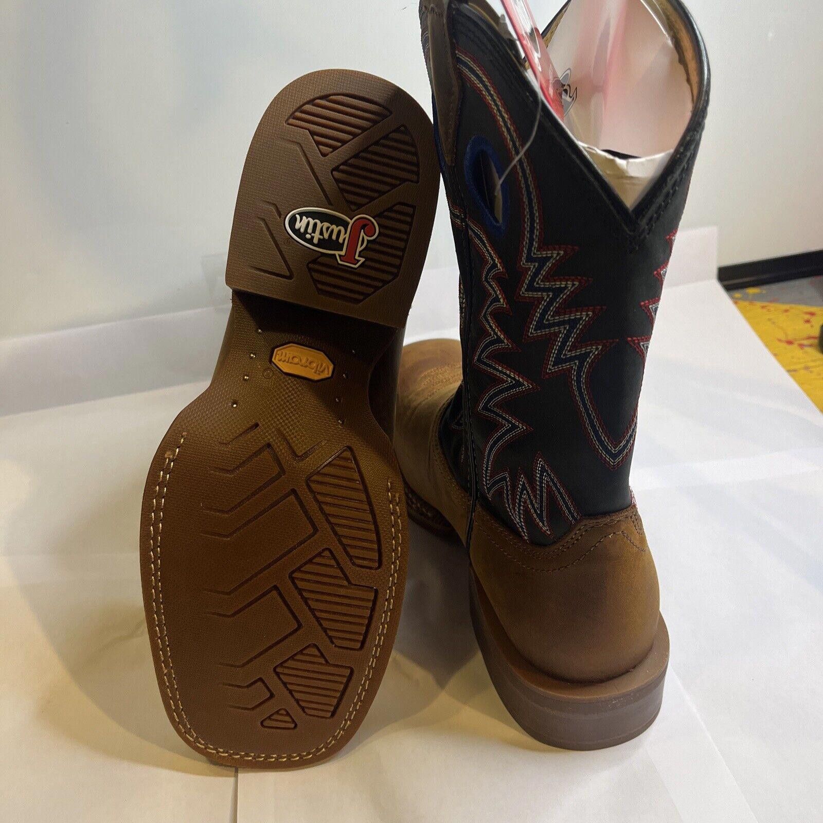 Justin Boots Justin Boots Frontier Shane 11 Inch Embroidered Wide Square Size US 9.5 / EU 42-43 - 5 Thumbnail