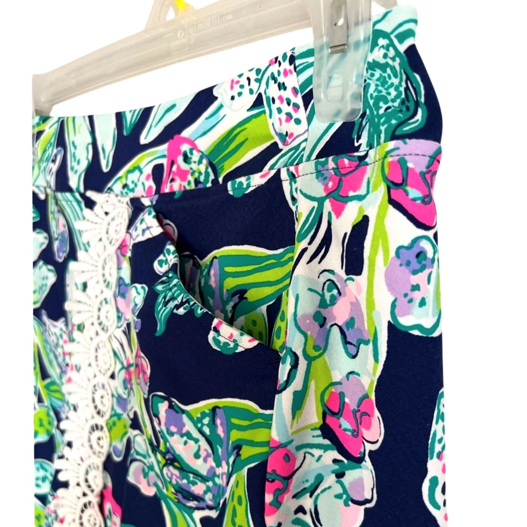 Lilly Pulitzer Lilly Pulitzer Women's Skort Luxletic Daphne UPF 50+ Looking Sharp Pink Blue 00 Midi Regular Skort Womens Girls Size 24" / US 00 / IT 34 - 4 Thumbnail