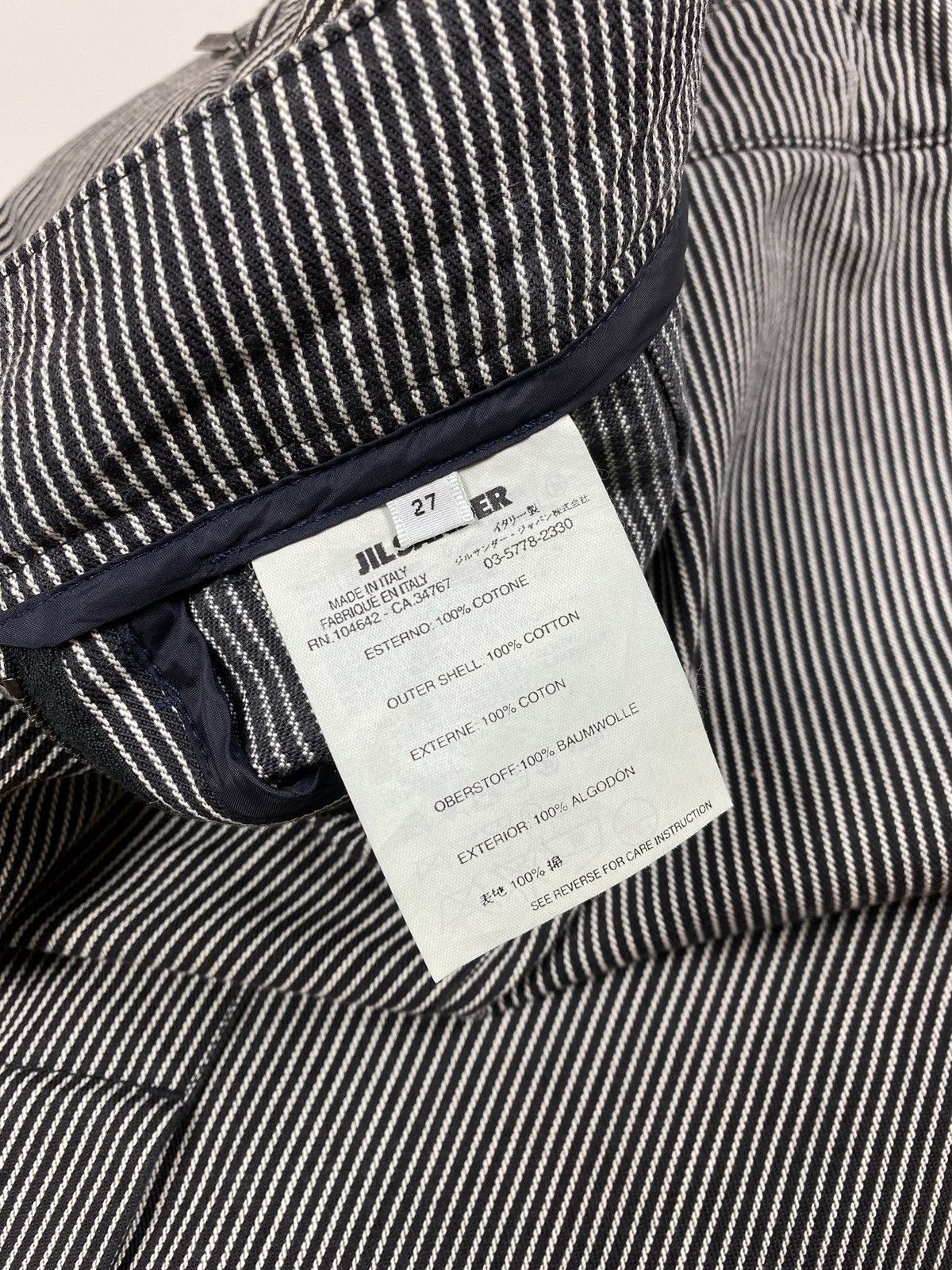Jil Sander Jil Sander ladies striped denim pencil skirt size 27 Size 27" / US 4 / IT 40 - 11 Thumbnail