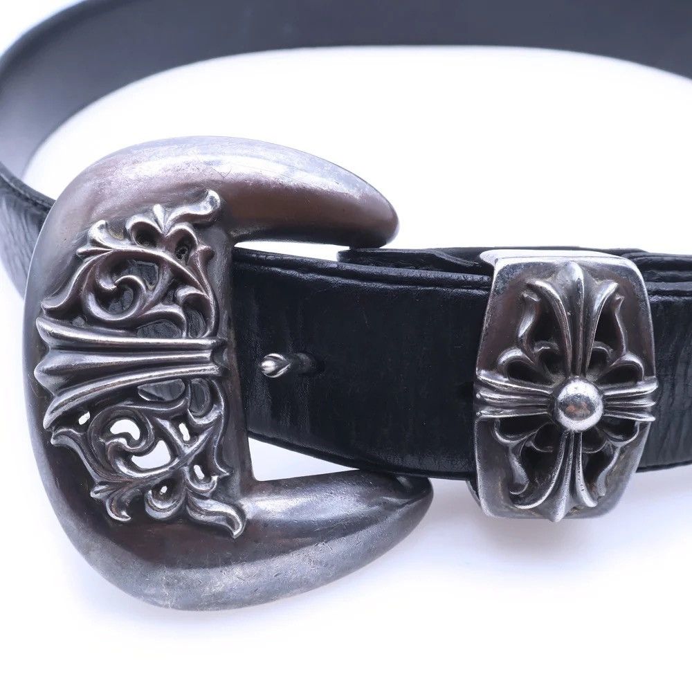 Chrome Hearts 32inch Chrome Hearts 3PC Cross Leather belt Size ONE SIZE - 2 Thumbnail