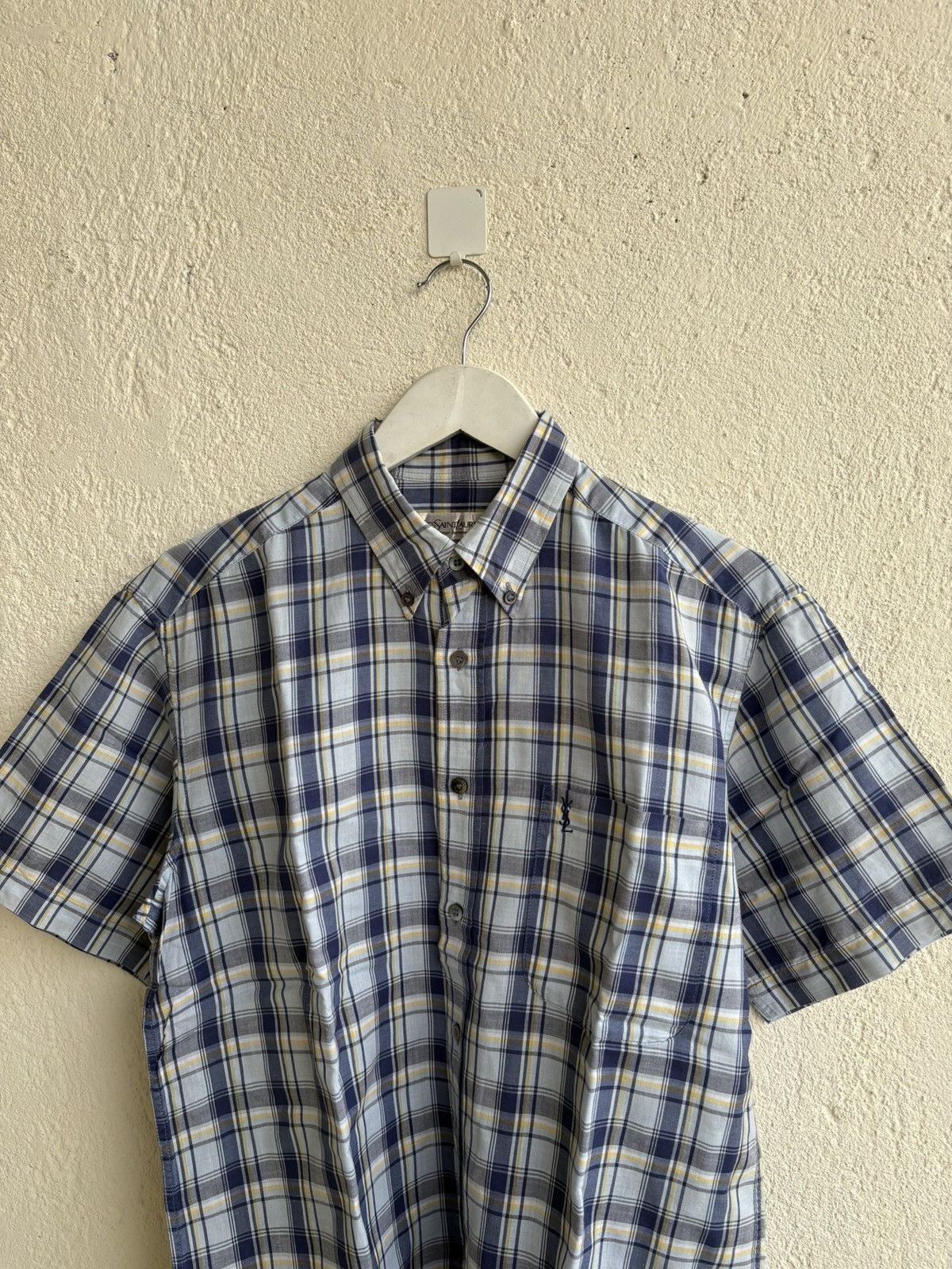 Yves Saint Laurent 90s Vintage Yves Saint laurent plaid shirt Size US L / EU 52-54 / 3 - 2 Thumbnail