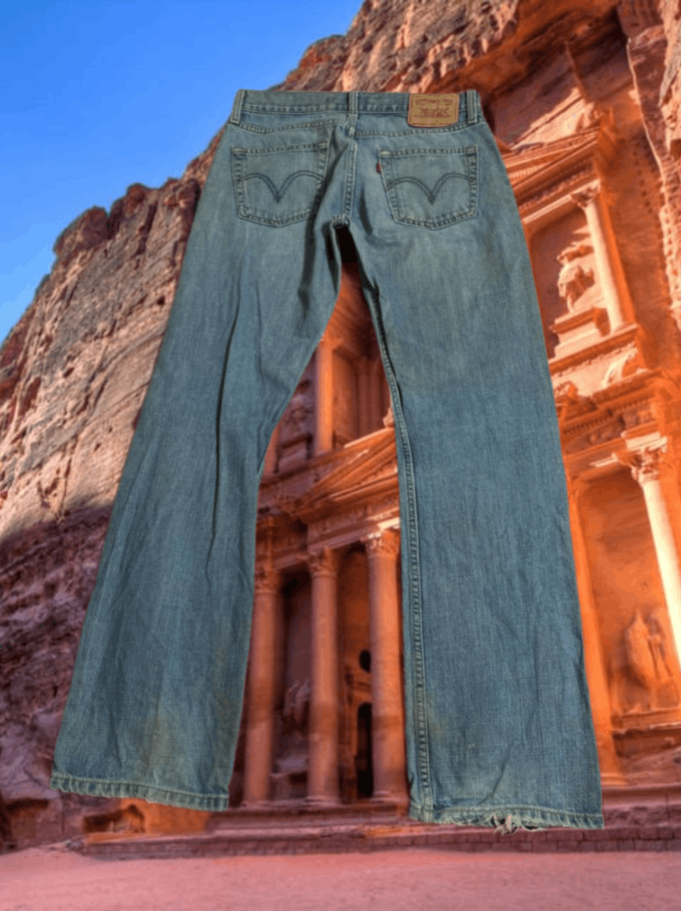 Levi's × Vintage 90s Vintage Levi’s 514 Orange Tag Distressed Faded Jeans Size US 32 / EU 48 - 1 Thumbnail