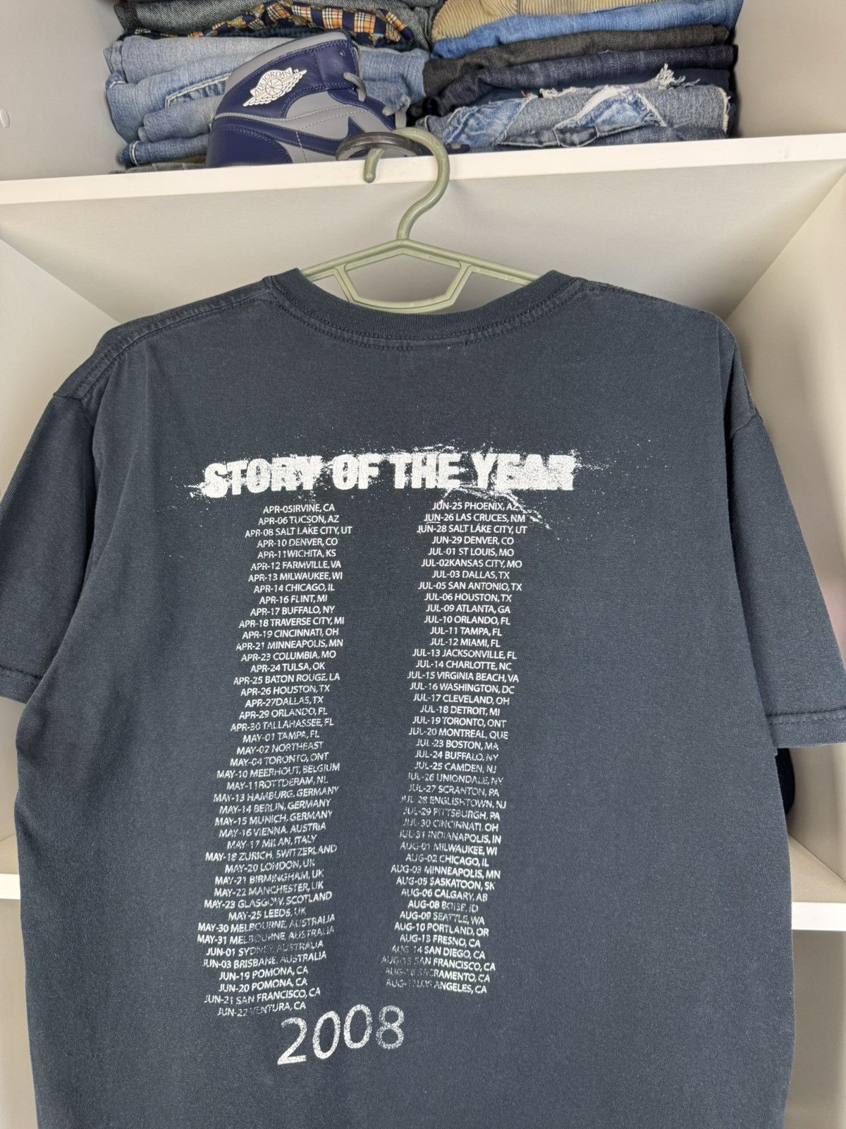 Band Tees Vintage 2008 Story Of The Year Distressed T-shirt Size US M / EU 48-50 / 2 - 16 Thumbnail