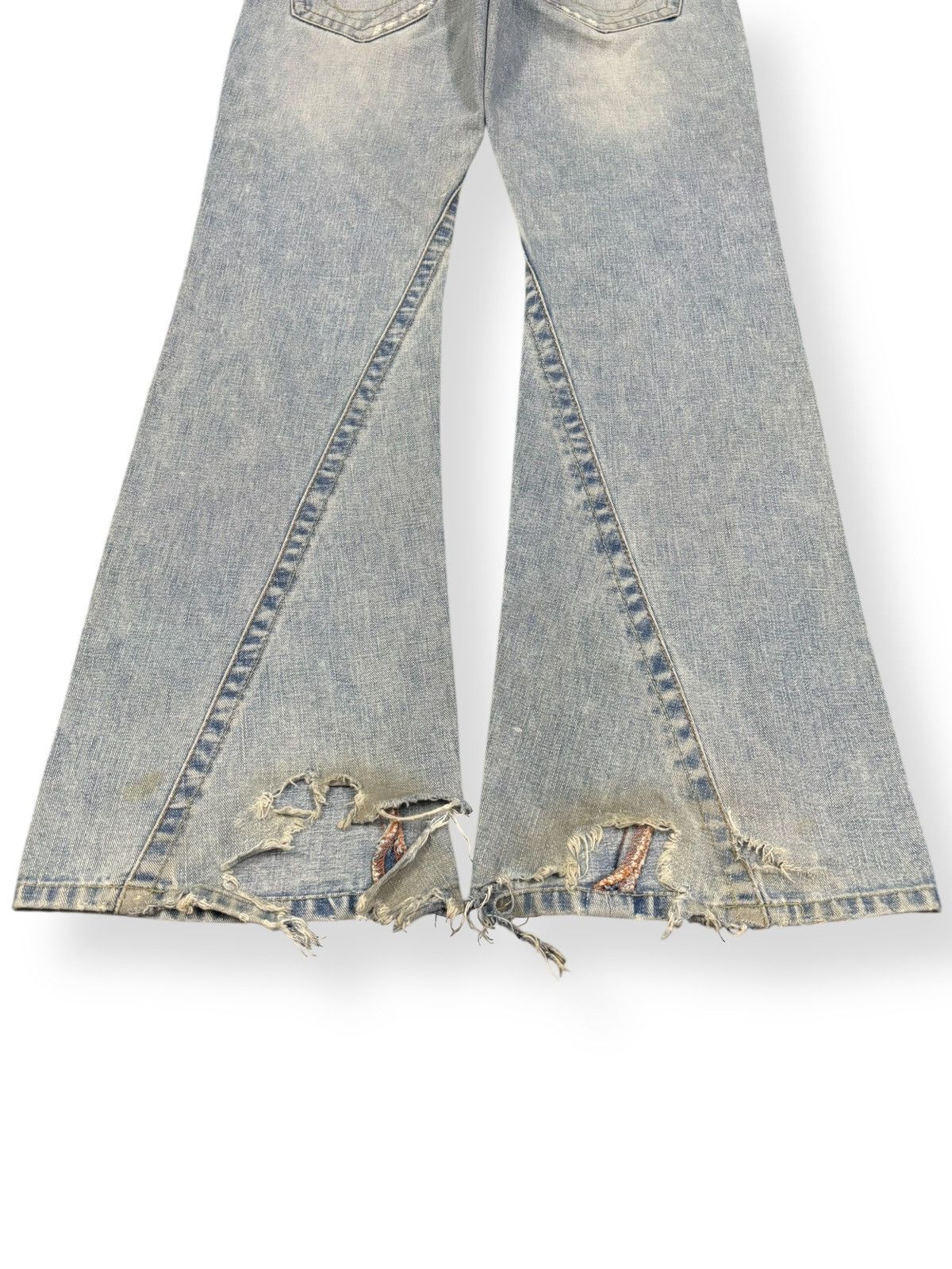True Religion Y2K Japanese Brand Flare Distressed Jeans like True Religion Size 30" / US 8 / IT 44 - 11 Thumbnail