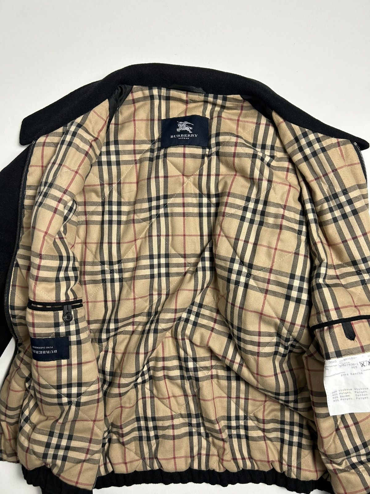 Burberry × Vintage Burberry Cashmere Bomber Size US XL / EU 56 / 4 - 8 Thumbnail