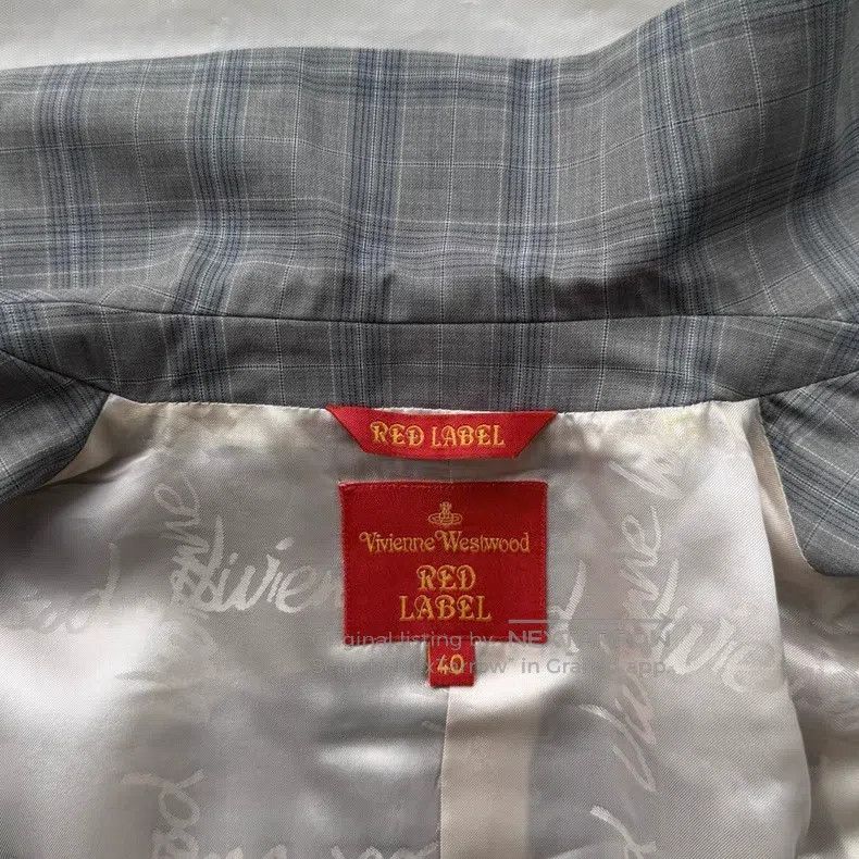 Vivienne Westwood Vivienne Westwood Vintage Gray Plaid Heart Neckline Blazer Size S / US 4 / IT 40 - 4 Thumbnail