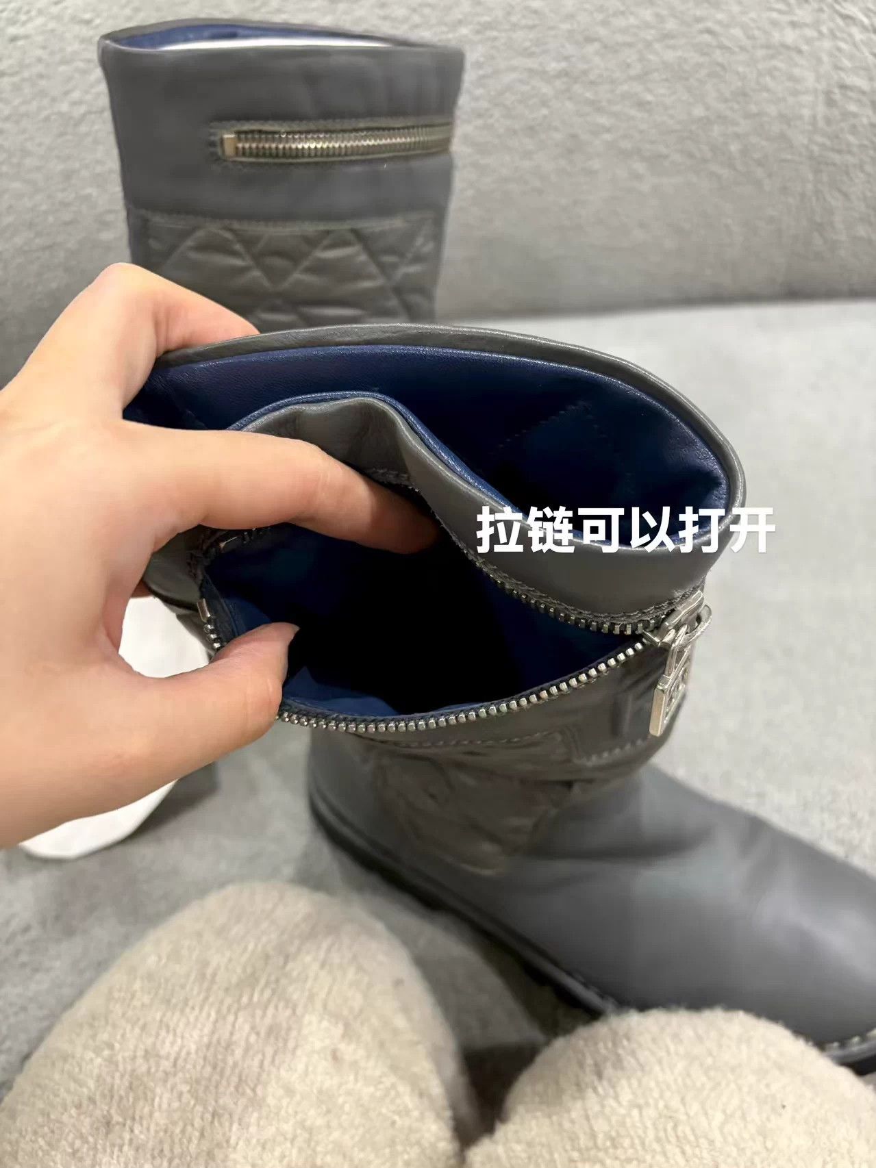 Chanel Chanel gray down boots 99 new EU 36.5 Size US 5.5 / IT 35.5 - 6 Thumbnail