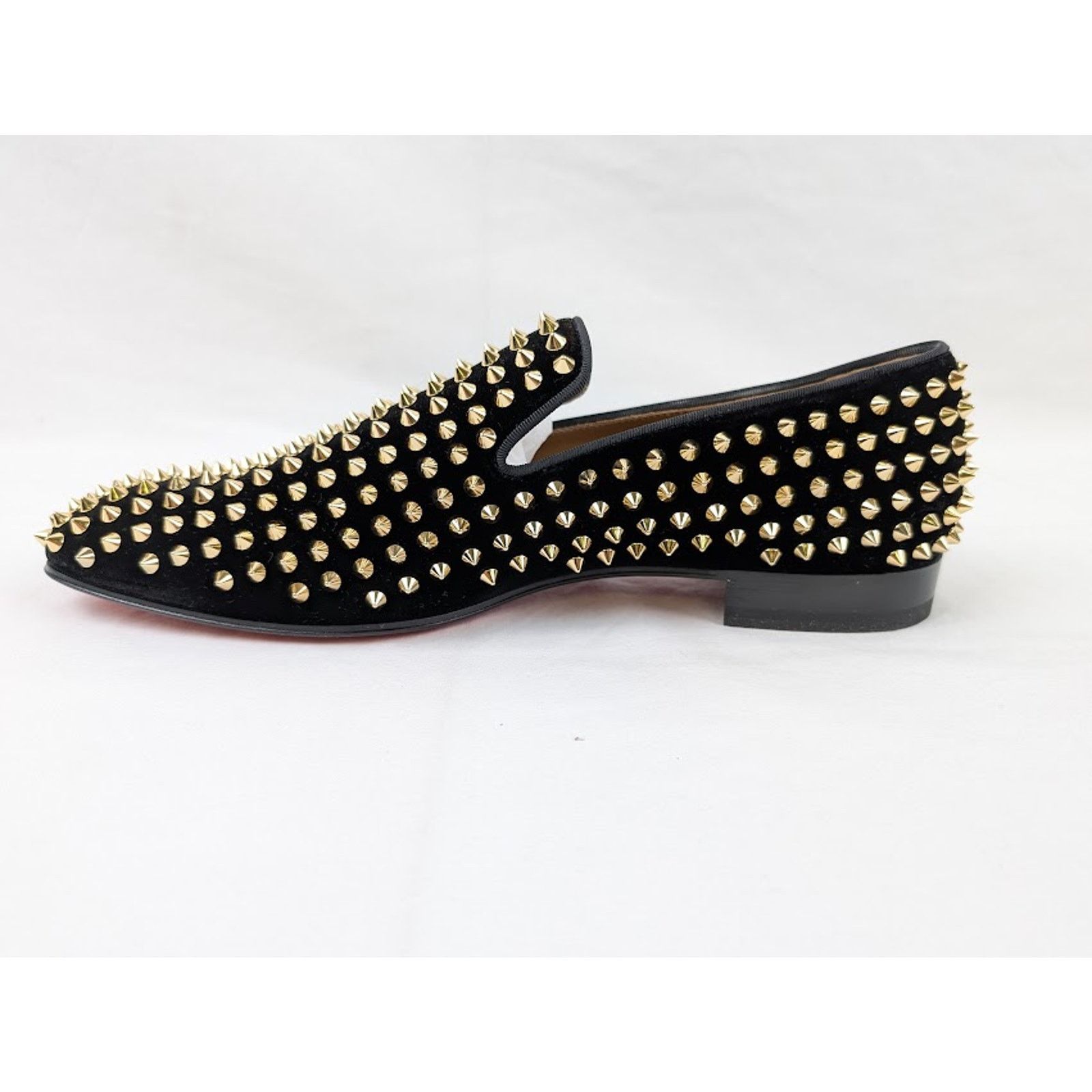 Christian Louboutin o1rshd1 Dandelion Spikes Flat Shoes in Black/Dorado Size US 9.5 / EU 42-43 - 6 Thumbnail