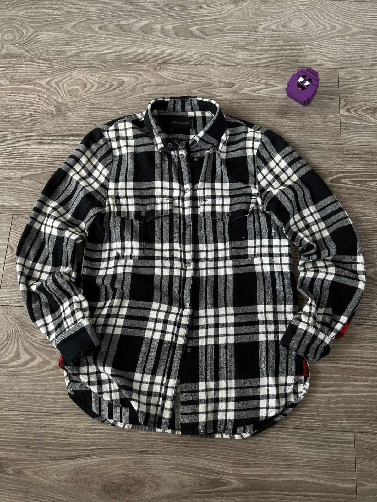 Zadig & Voltaire Zadig & Voltaire Tessy Patch Big Logo ‘Scull’ Flanel Shirt Size US XS / EU 42 / 0 - 8 Thumbnail
