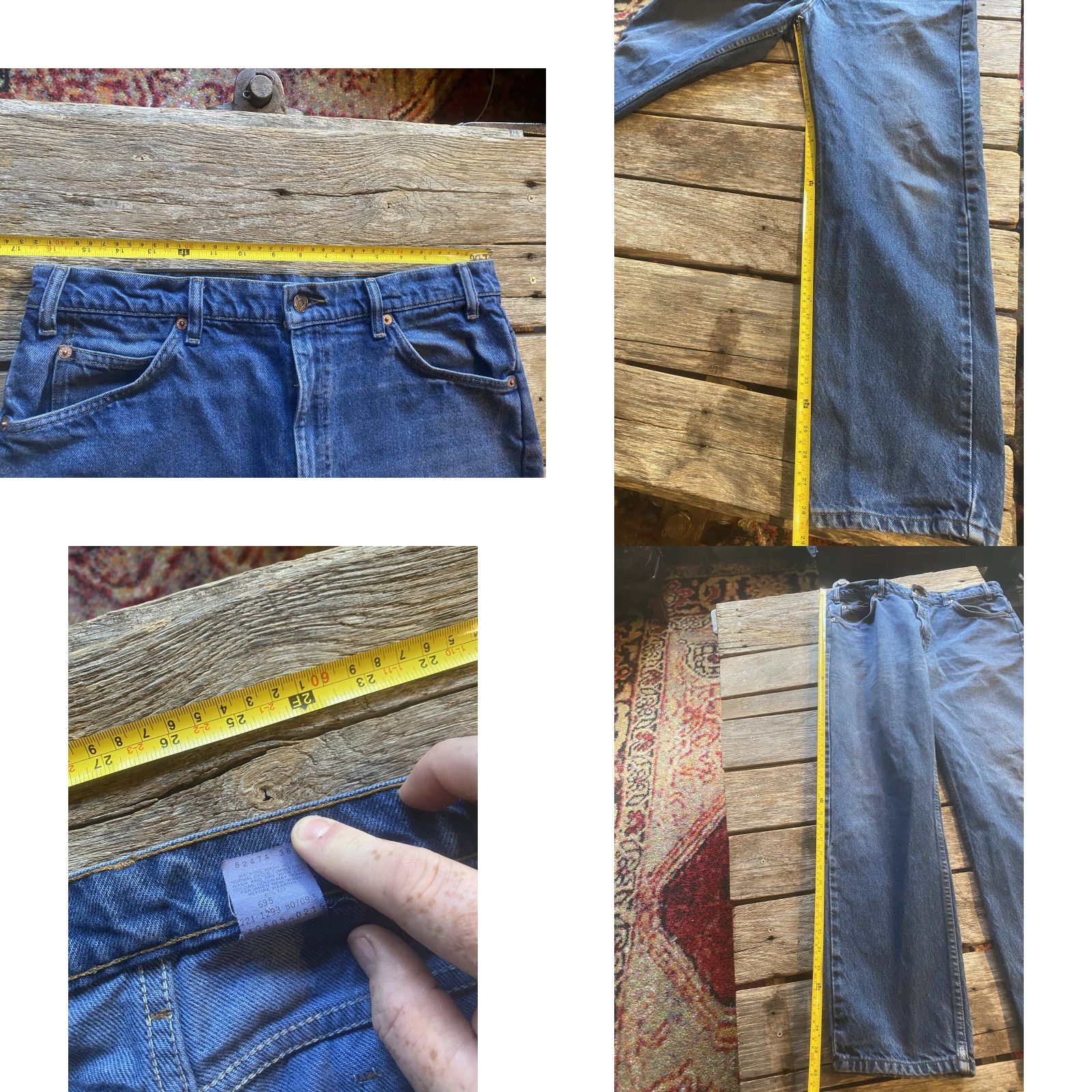 Levi's VINTAGE Levi’s Jeans Orange Tab Denim Straight Fit Mens 35x30 Blue 30 Inseam Size US 35 - 8 Thumbnail