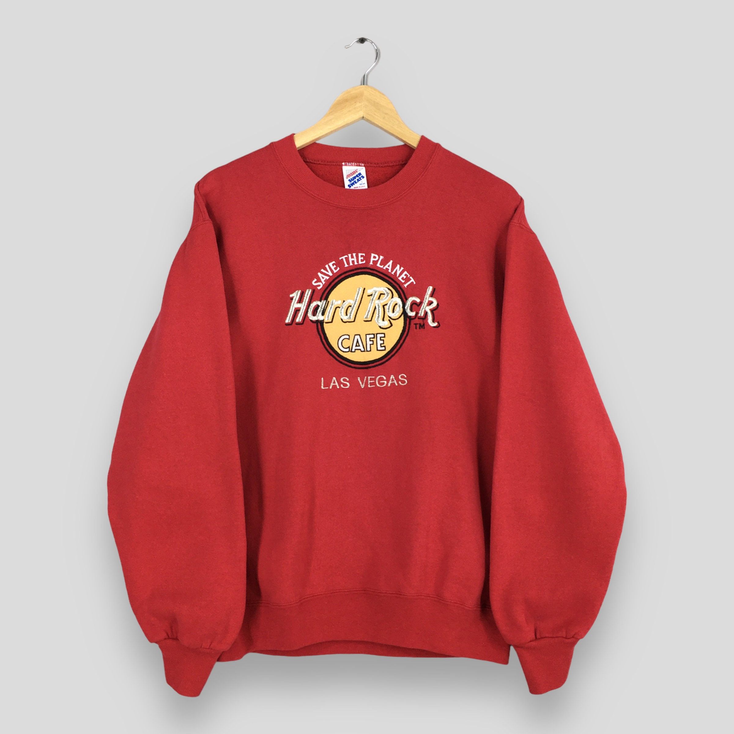 Hard Rock Cafe Vintage Hard Rock Cafe Las Vegas Red Sweatshirt Large Size US L / EU 52-54 / 3 - 1 Thumbnail