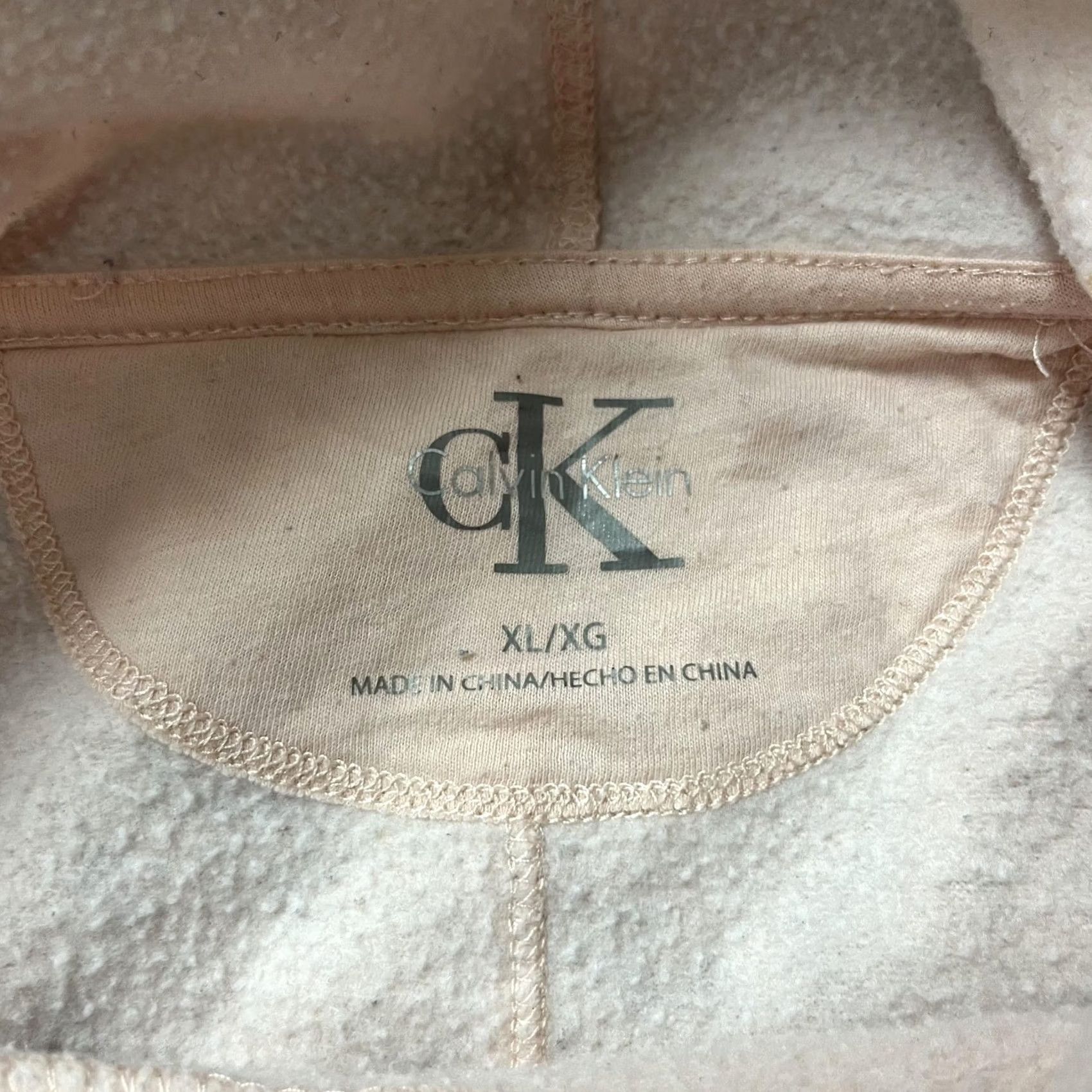 Calvin Klein CALVIN KLEIN Sweatshirt Pullover Womens XL Pink Funnel Neck Thermal Asym Hem Hooded Knit Wool? (Note: The model expects no added info) Size XL / US 12-14 / IT 48-50 - 3 Thumbnail