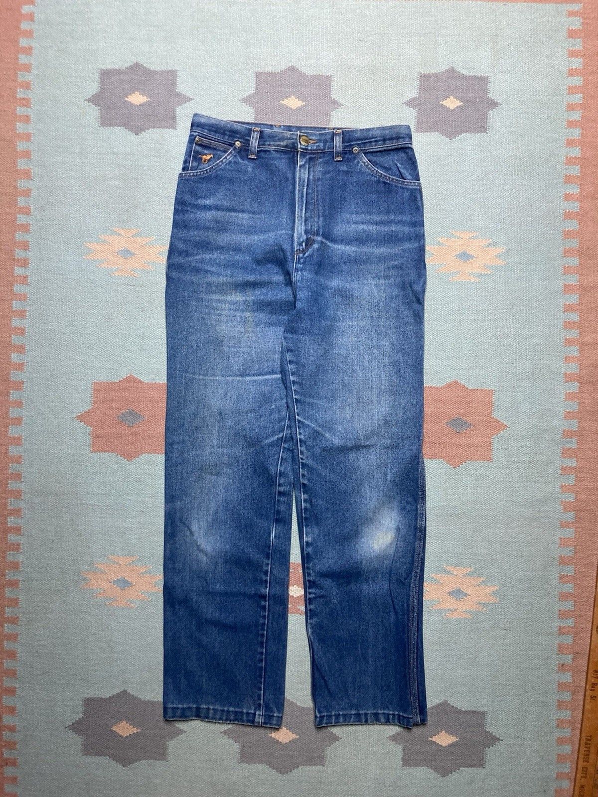 Vintage × Wrangler 70s wrangler jeans faded denim made in USA women’s 14 31x30 Size 31" - 1 Thumbnail