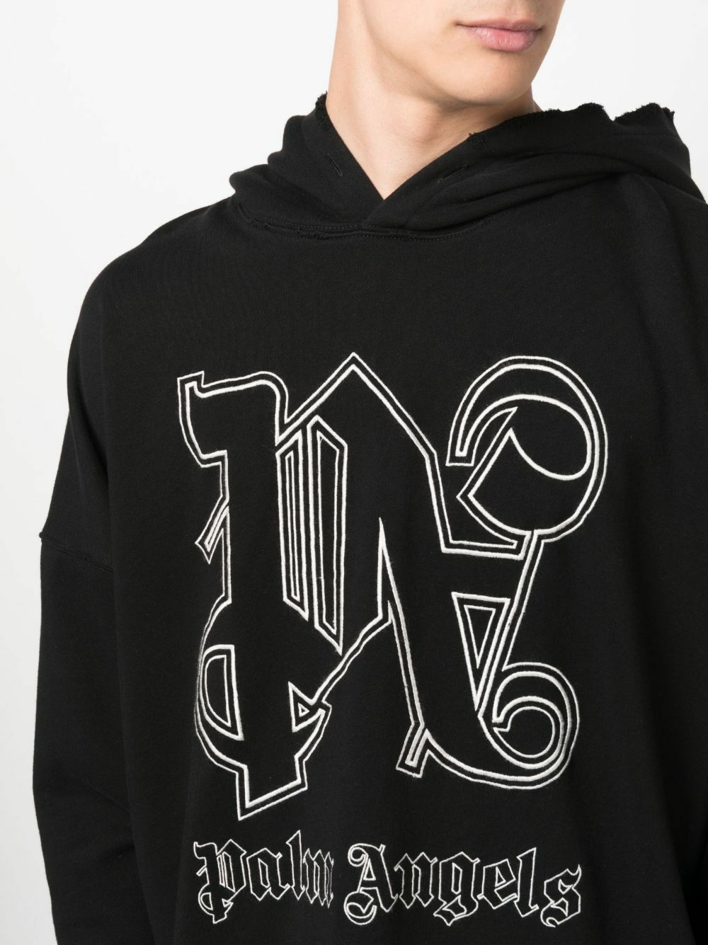 Palm Angels o1y0325 Logo Hoodie in Black Size US XL / EU 56 / 4 - 2 Thumbnail