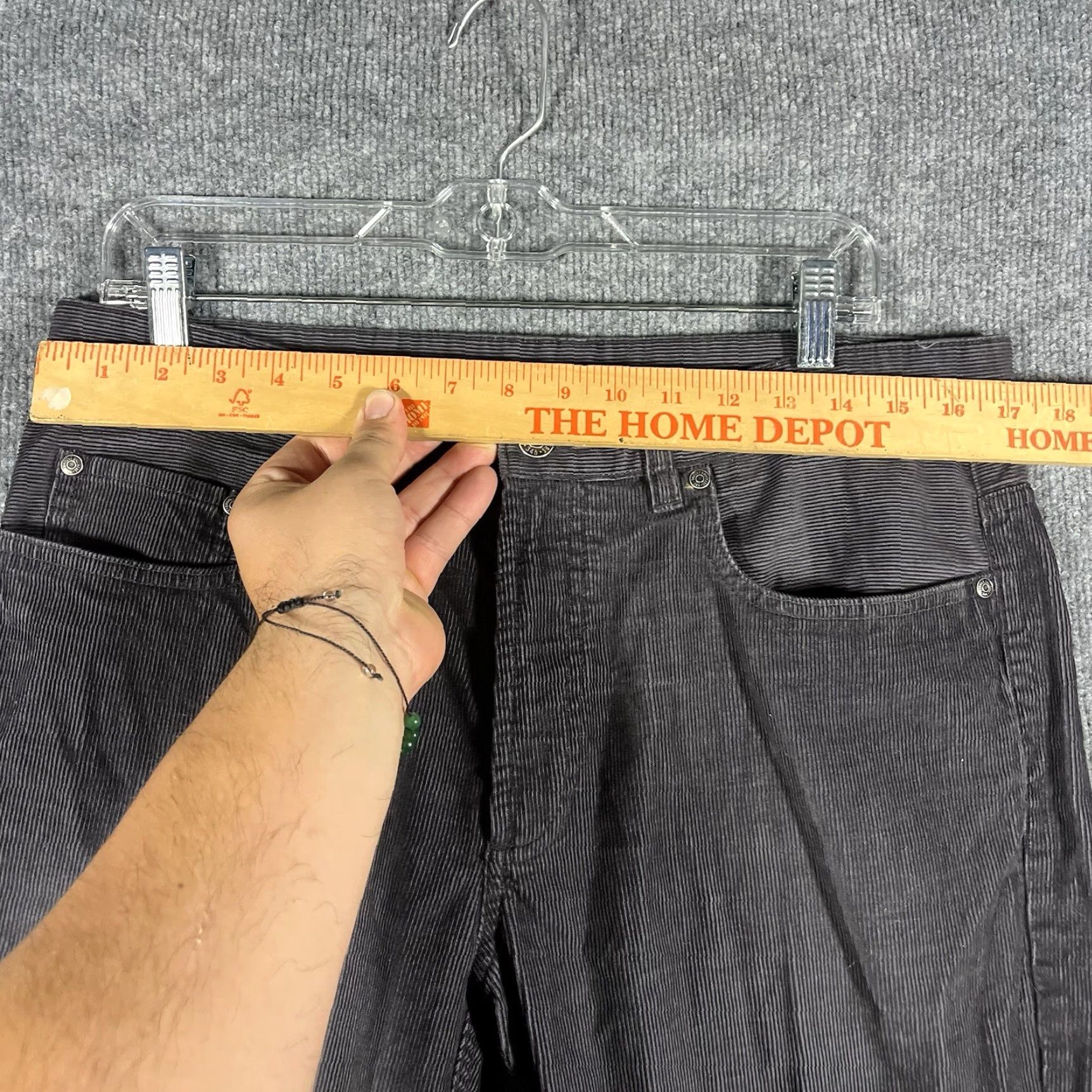 Brooks Brothers Brooks Brothers Pants Corduroy 34x30 Mens Black Dark Gray 100% Cotton Size US 34 / EU 50 - 2 Thumbnail