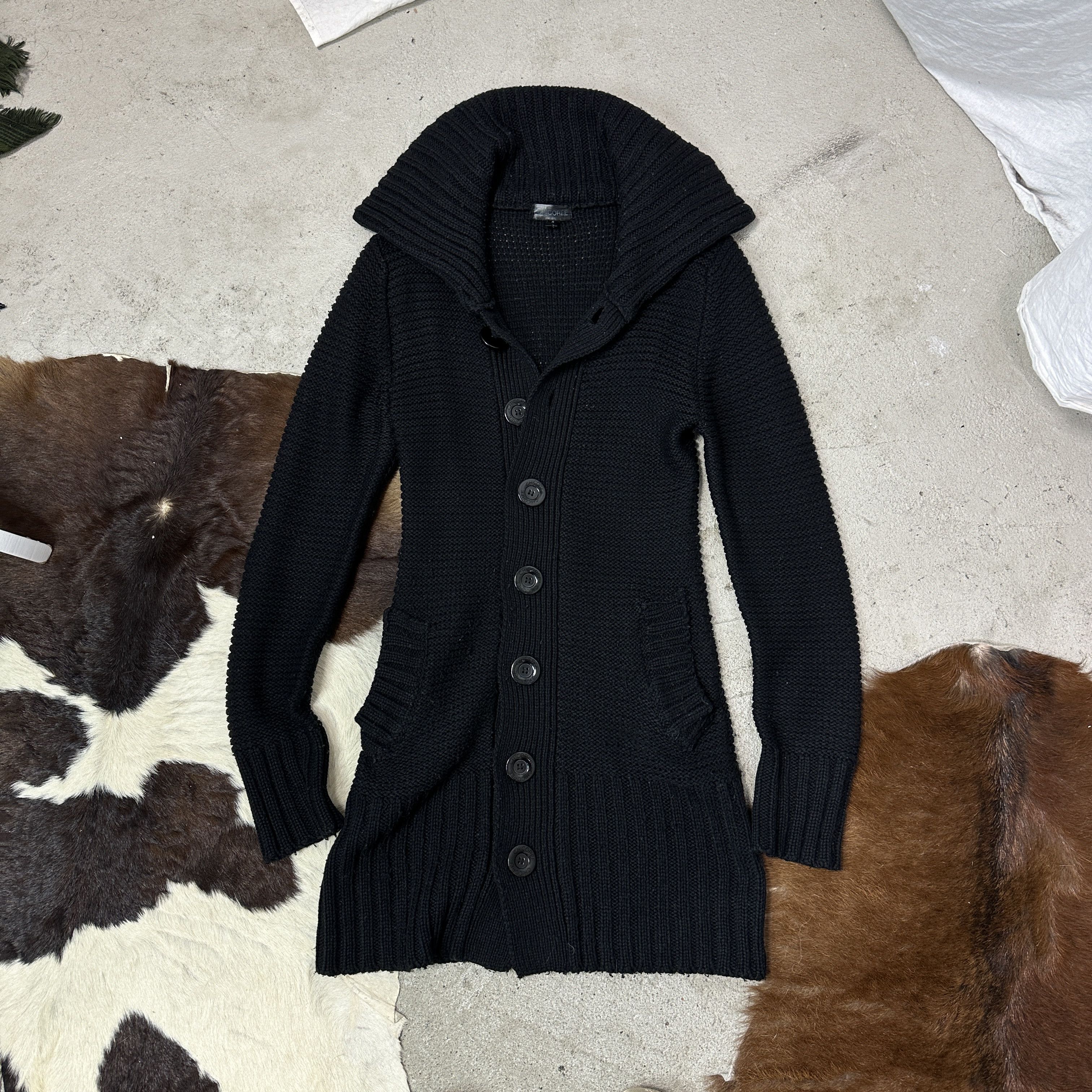Vintage Vintage Big Collar Butonned Knitted Dress / Cardigan Y2K Size S / US 4 / IT 40 - 5 Thumbnail