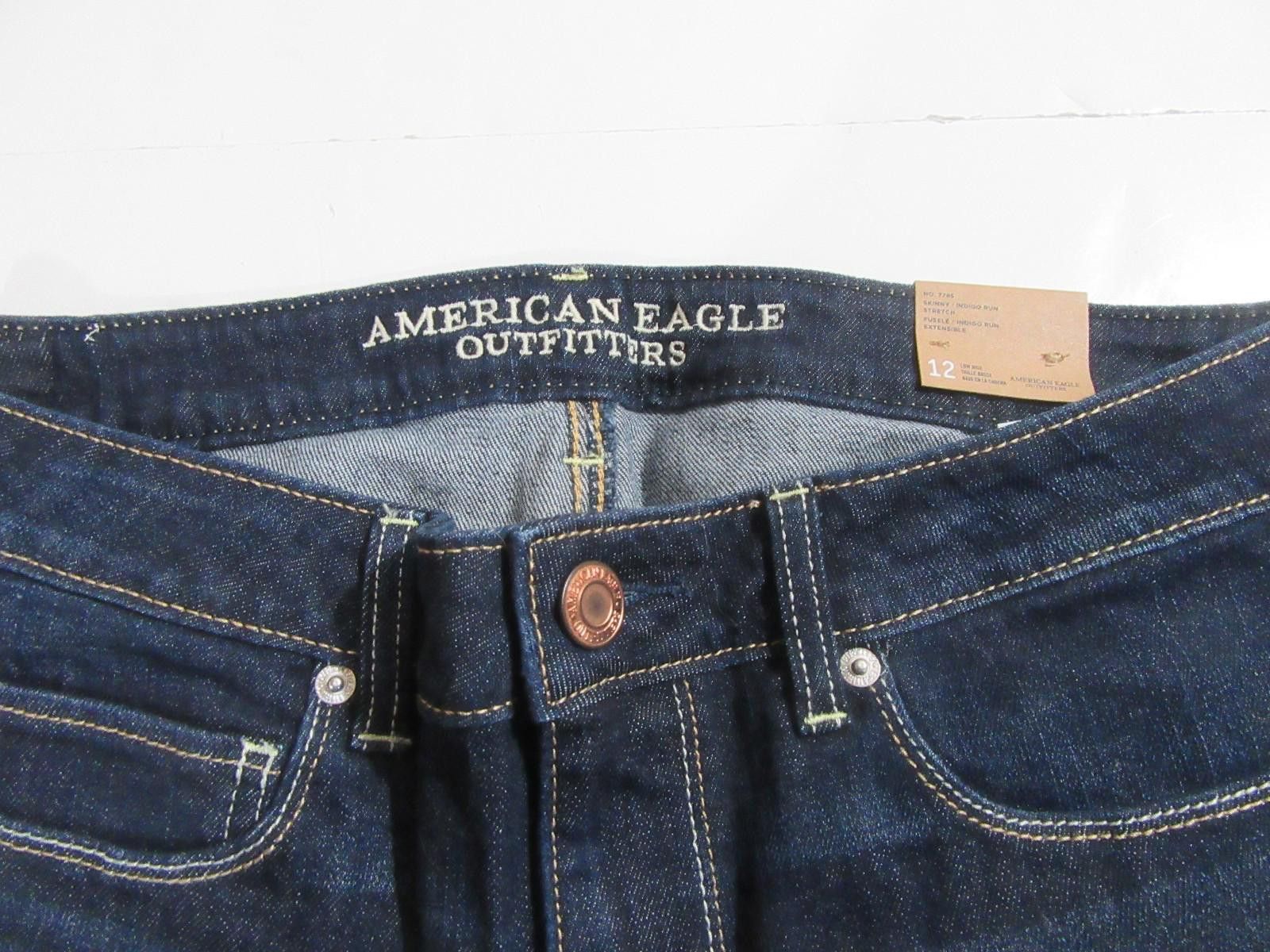 American Eagle Outfitters American Eagle Womens Skinny Denim Blue Jeans Size 12 NWT Size 34" / US 12 / IT 48 - 3 Thumbnail