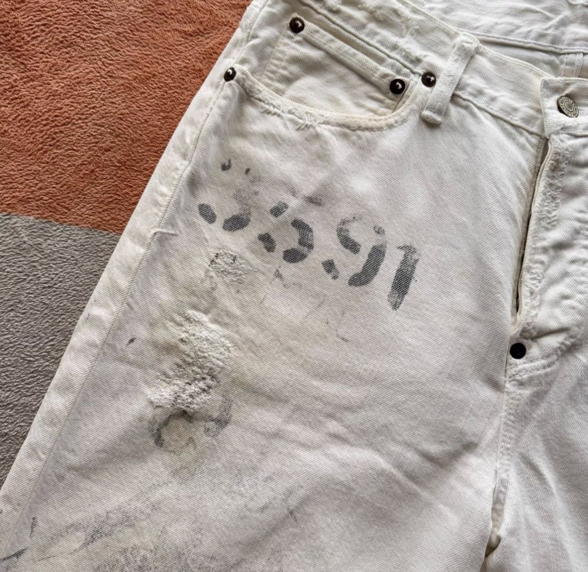 Polo Ralph Lauren Ralph Lauren Polo Oil Print Distressed Shorts K22 Size US 30 / EU 46 - 3 Thumbnail