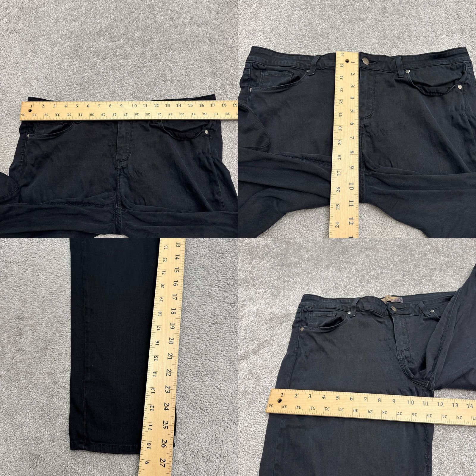 Paige Paige Roxie Capri Jeans Womens 32 Black Mid Rise Stretch Casual 34x26 Size 24" / US 00 / IT 34 - 10 Thumbnail