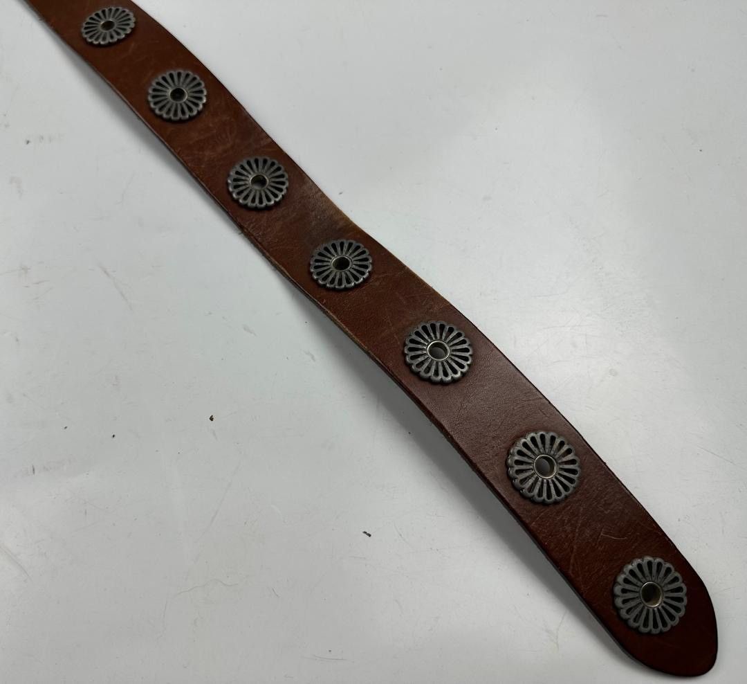 Japanese Brand studded leather belt tc3 Size 34 - 2 Thumbnail