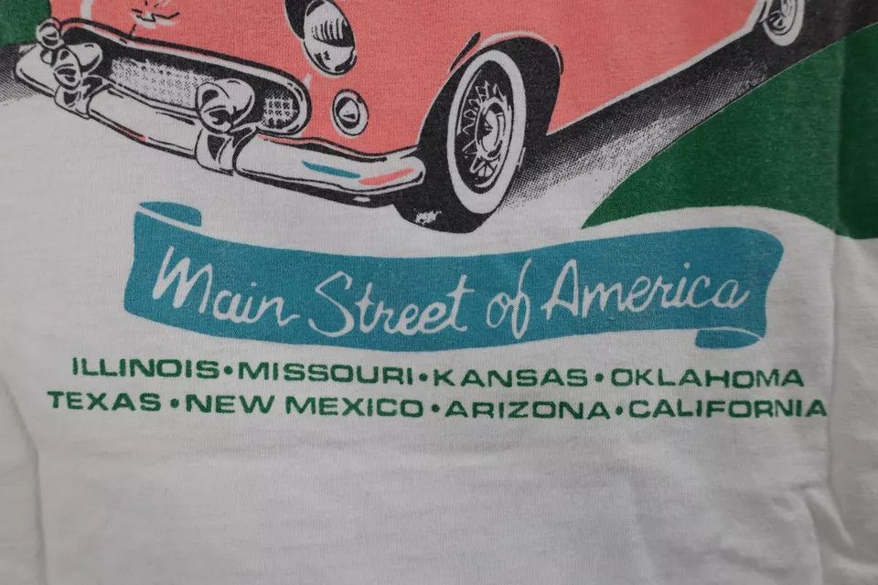 Vintage Vintage 90s Streetwear Spell Out Route 66 T-Shirt White Size US L / EU 52-54 / 3 - 12 Thumbnail