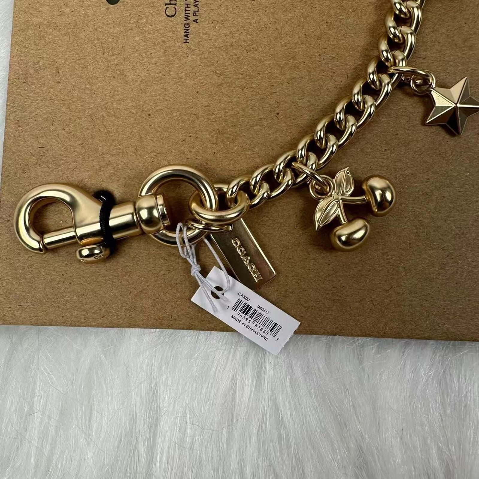 Coach COACH Gold Swagger Chain With Charms In Gold CAX00 NWT Size ONE SIZE - 2 Thumbnail