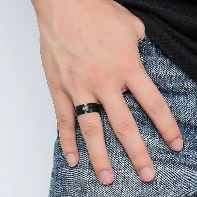 Other Pure Titanium Black Ring Size ONE SIZE - 3 Thumbnail