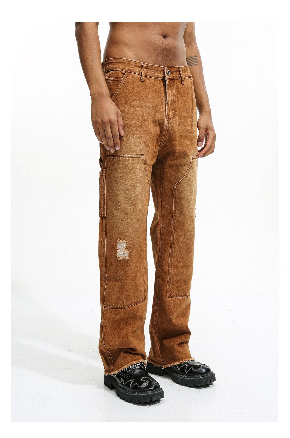 Jean × Vintage washed faded carpenter y2k cargo jeans Size US 30 / EU 46 - 7 Thumbnail