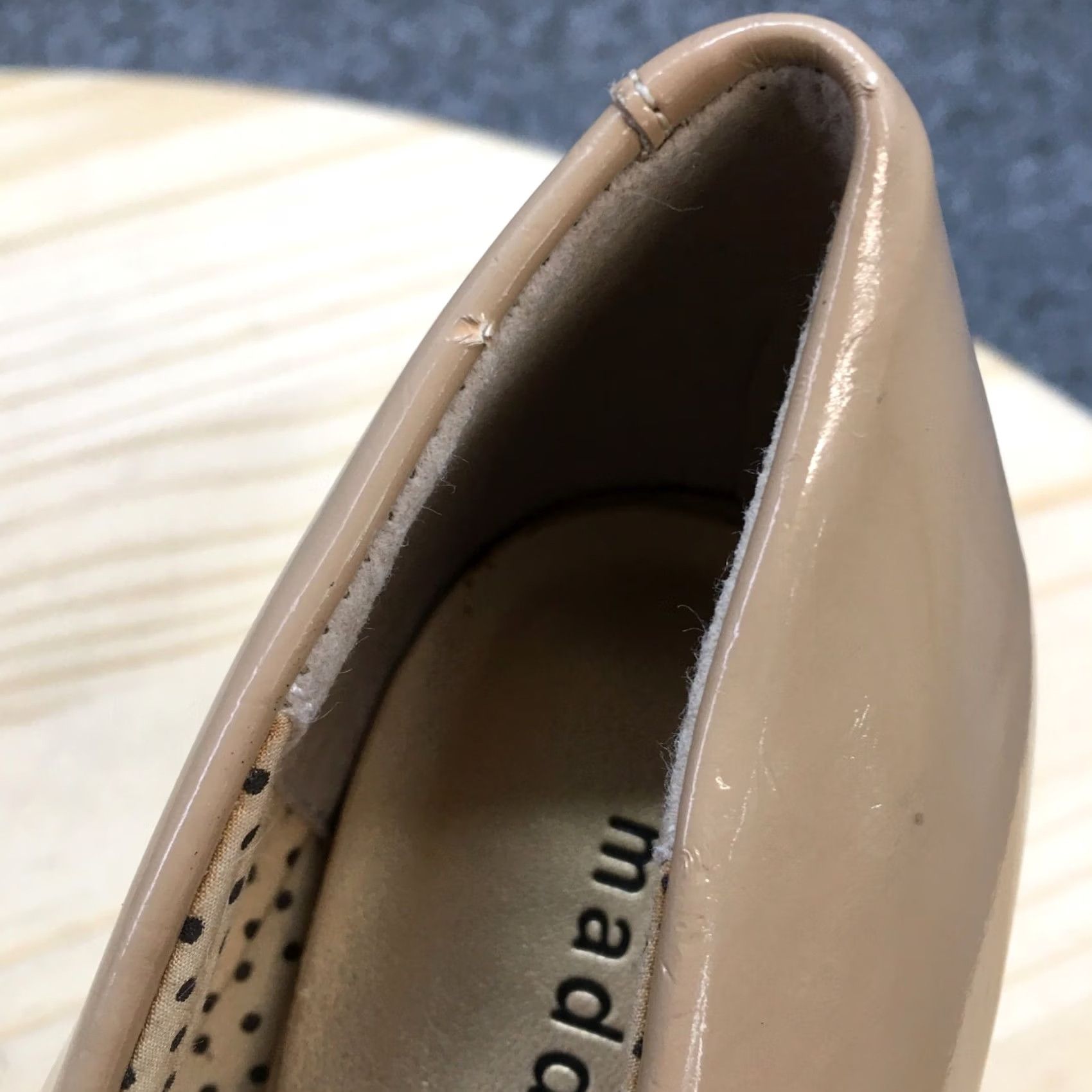 Vintage Madden Girl Heels Womens Pump Stiletto Brown Patent Leather Slip On Casual 8.5 Womens Size US 9 / IT 39 - 6 Thumbnail