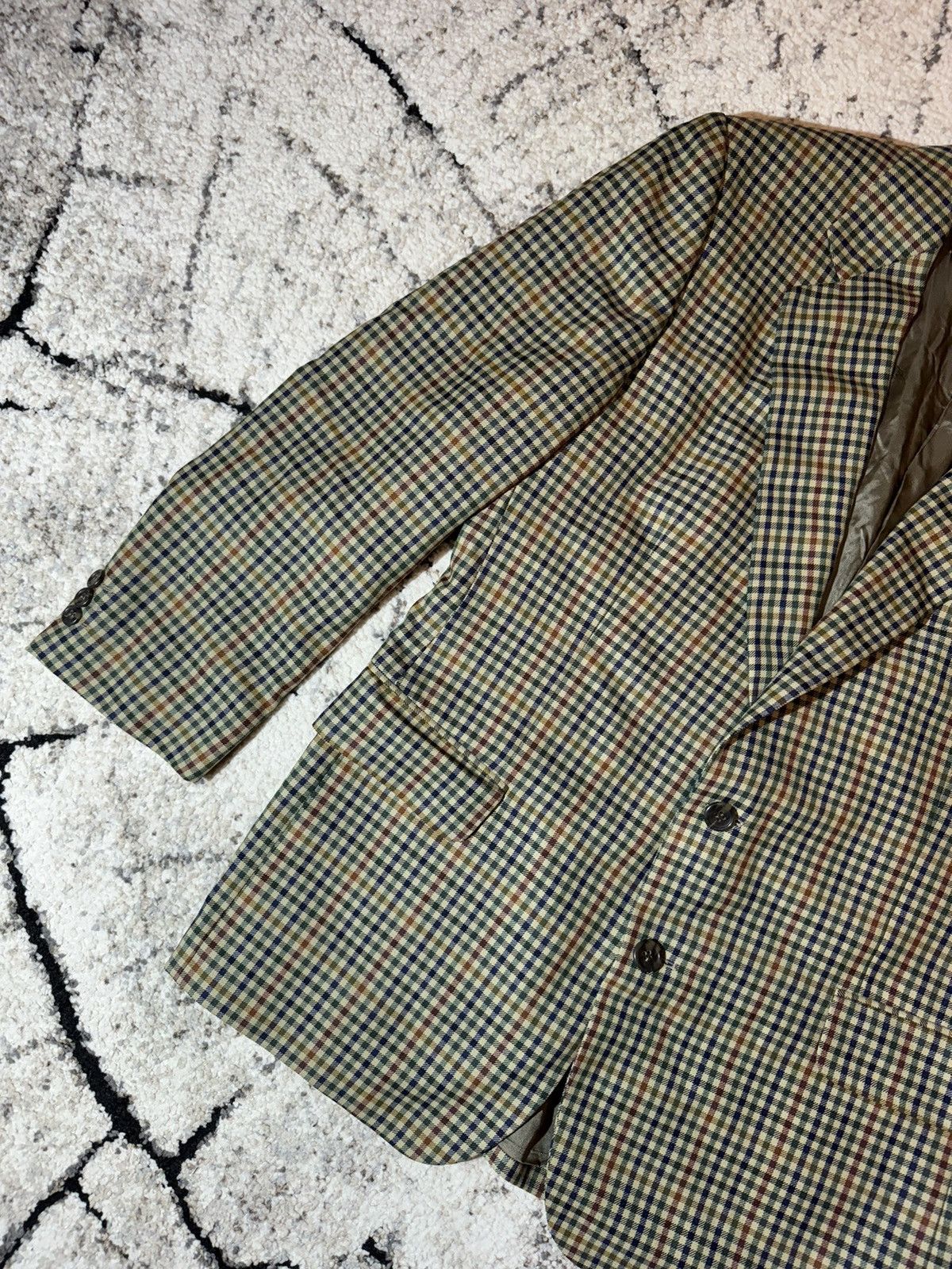 Burberry × Vintage Burberry’s Vintage Plaid Check Blazer Oldmoney Men’s Large Size 44R - 4 Thumbnail