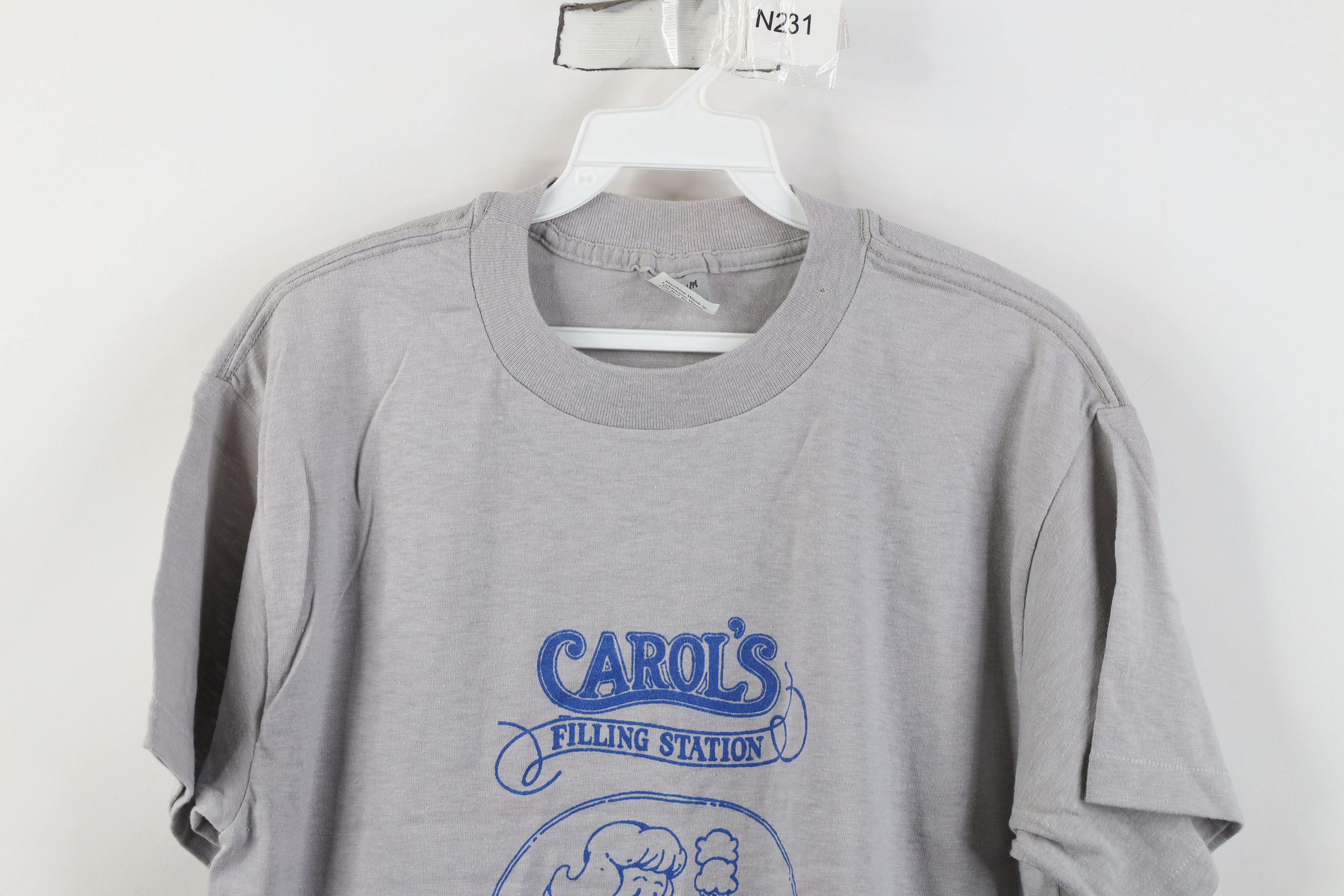 Vintage Vintage 80s Station Luna Pier Michigan T-Shirt Gray USA Size US L / EU 52-54 / 3 - 2 Thumbnail
