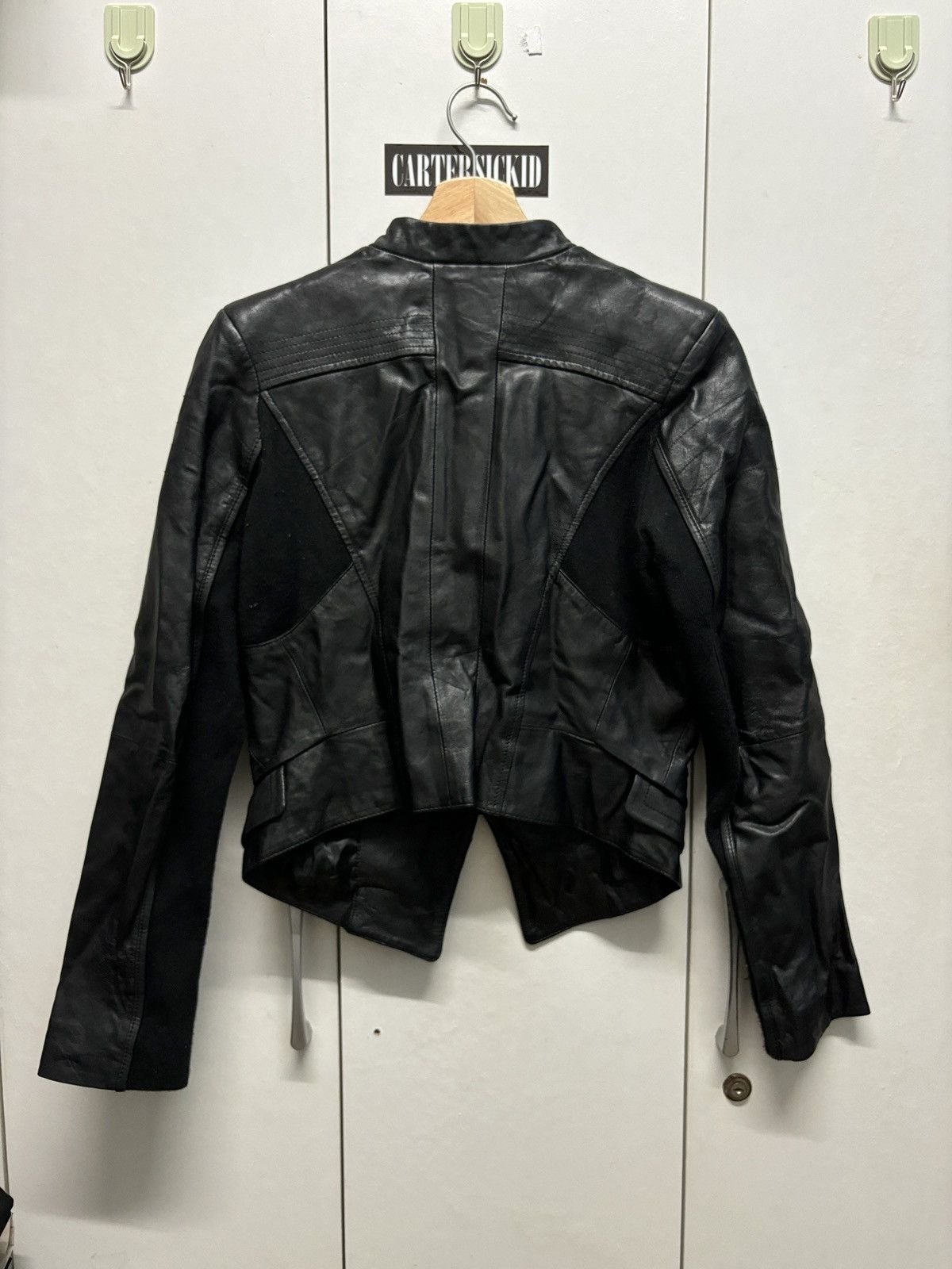 7 For All Mankind 7 for All Mankind Asymmetrical Leather Jacket Size XS / US 0-2 / IT 36-38 - 2 Thumbnail