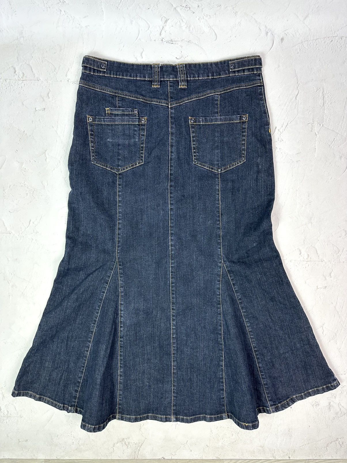Beauty Beast × If Six Was Nine × Vintage Vintage Multi-pocket Blue Denim Long Skirt Size 32" / US 10 / IT 46 - 4 Thumbnail
