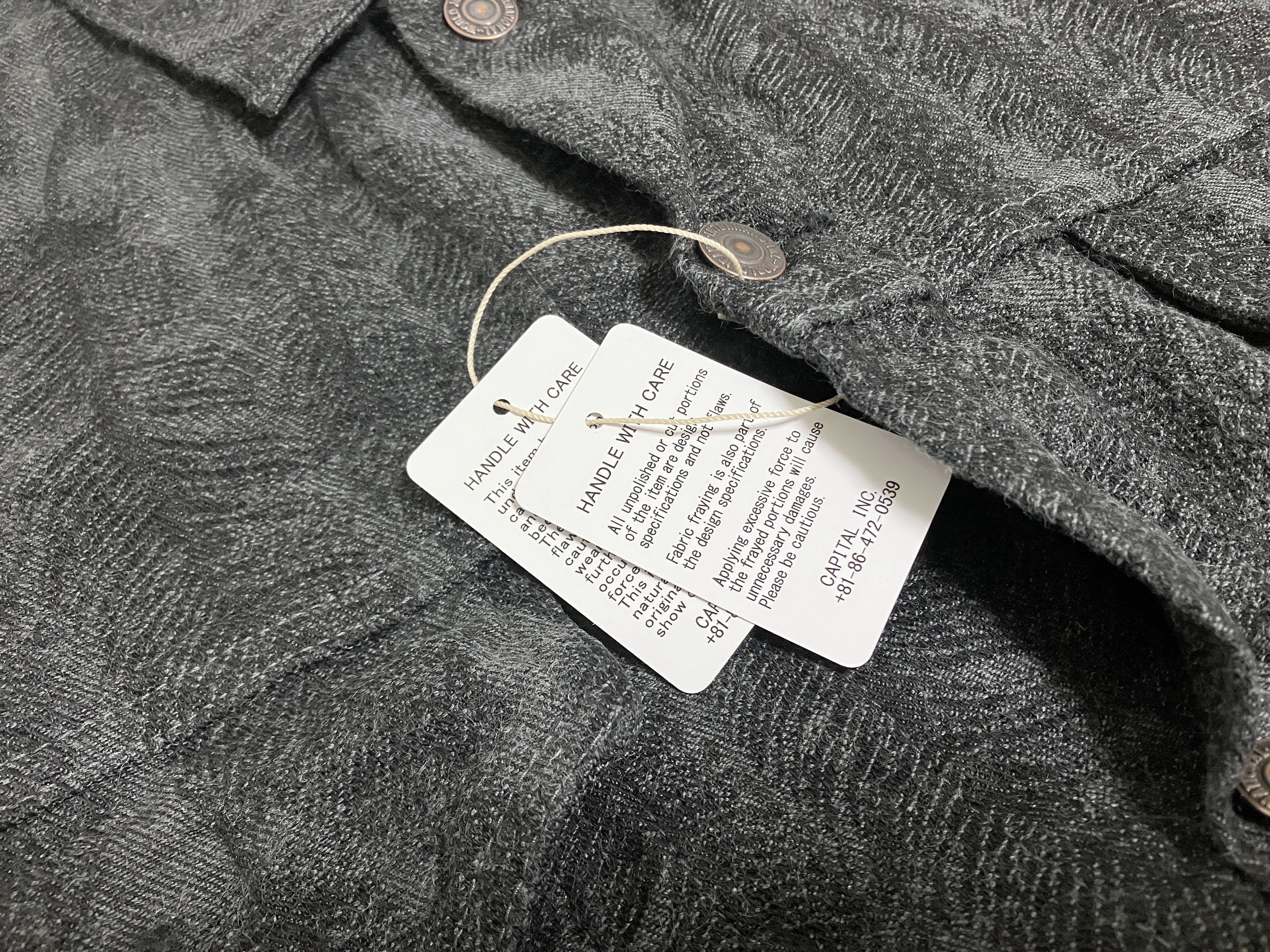 Kapital Kapital 12oz Magpie feather Denim 3rd Jacket black new 5 Size US XXL / EU 58 / 5 - 4 Thumbnail