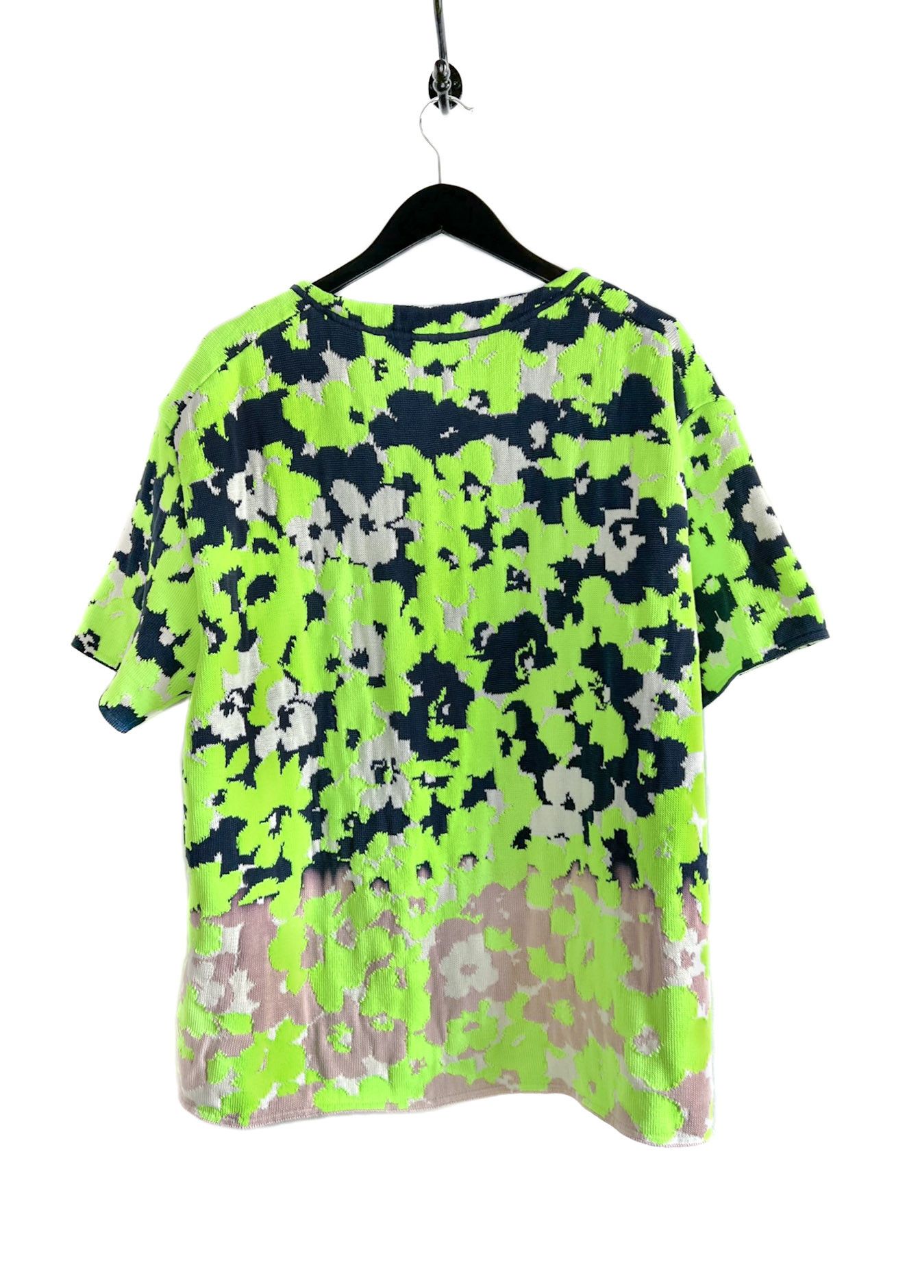 Dior Dior 2022 Acid Green Floral Intersia Knit T-shirt Size US L / EU 52-54 / 3 - 2 Thumbnail